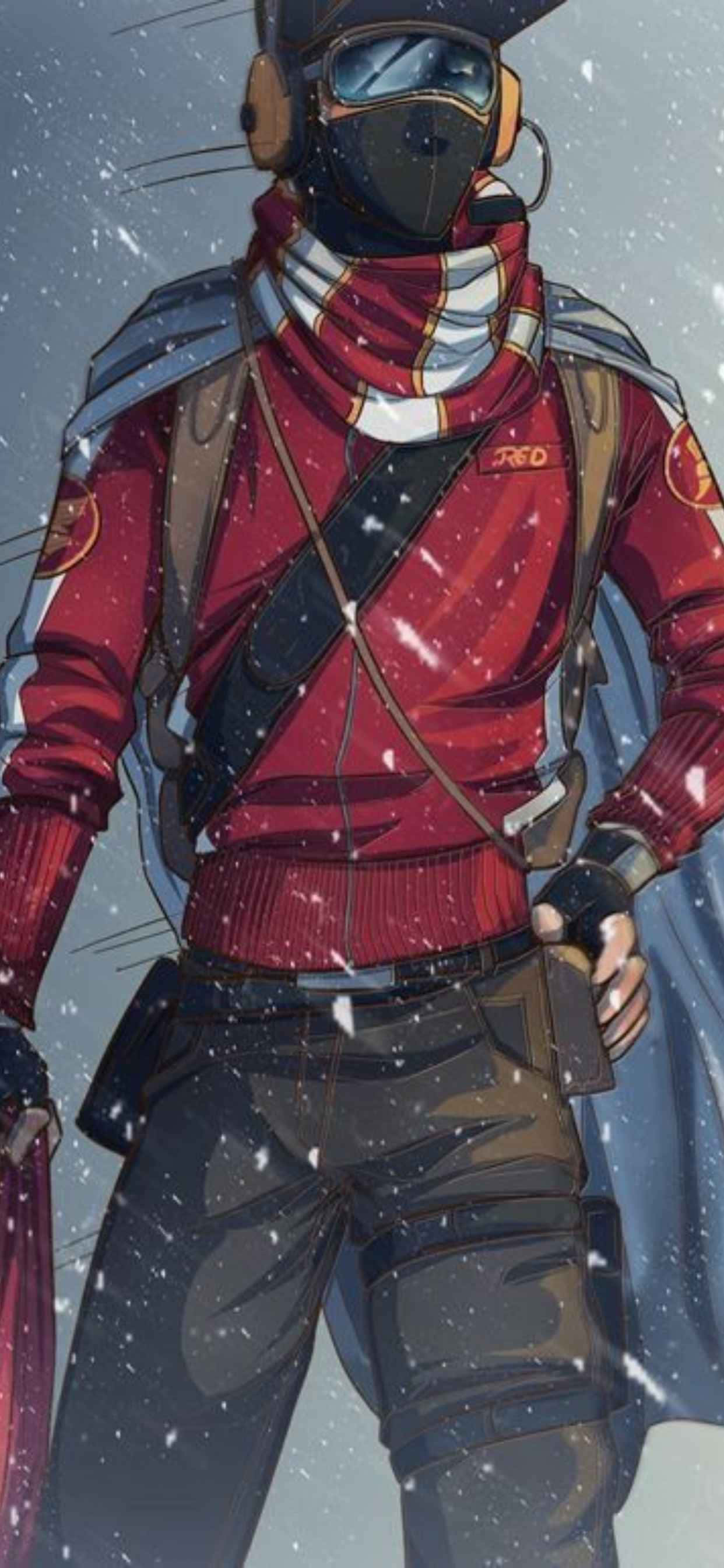 Scout-hahmosuunnittelu iPhone Xs Max Team Fortress 2 -tausta Taustakuvat
