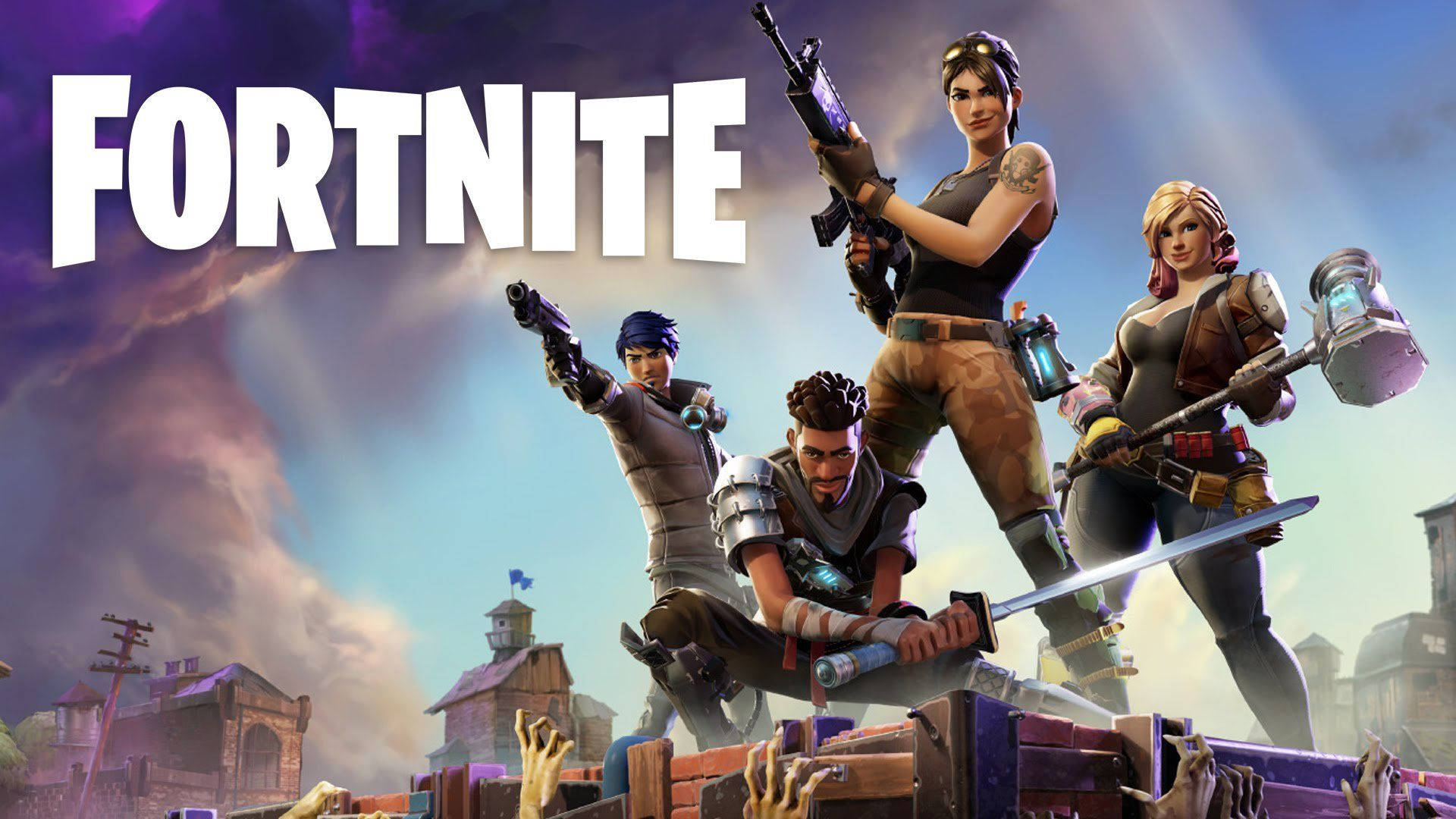 Neljä viimeistä selviytyjää Fortnitessa Save the World -tilassa HD -taustakuva