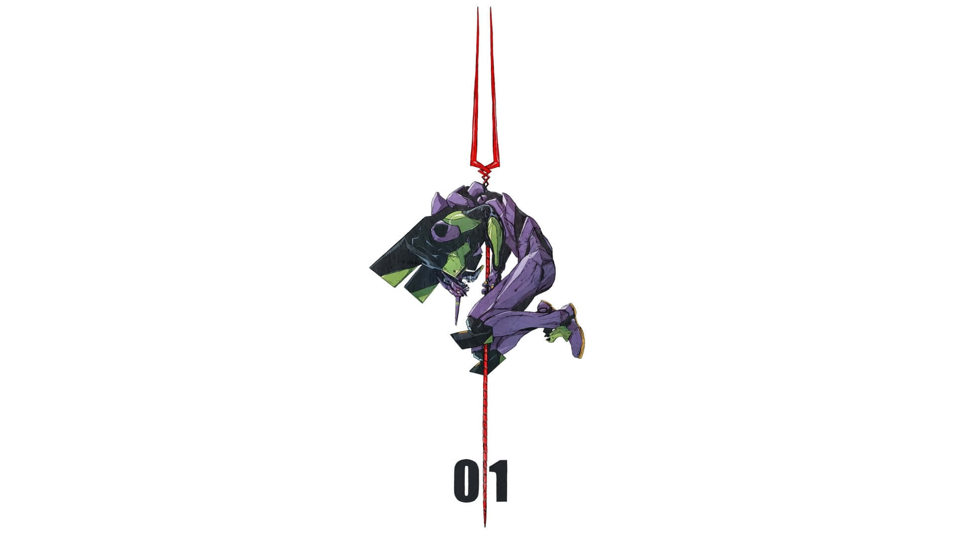 Seto Kaiba uppoutuu Neon Genesis Evangelionin EVA-yksikkö 01:een Taustakuvat