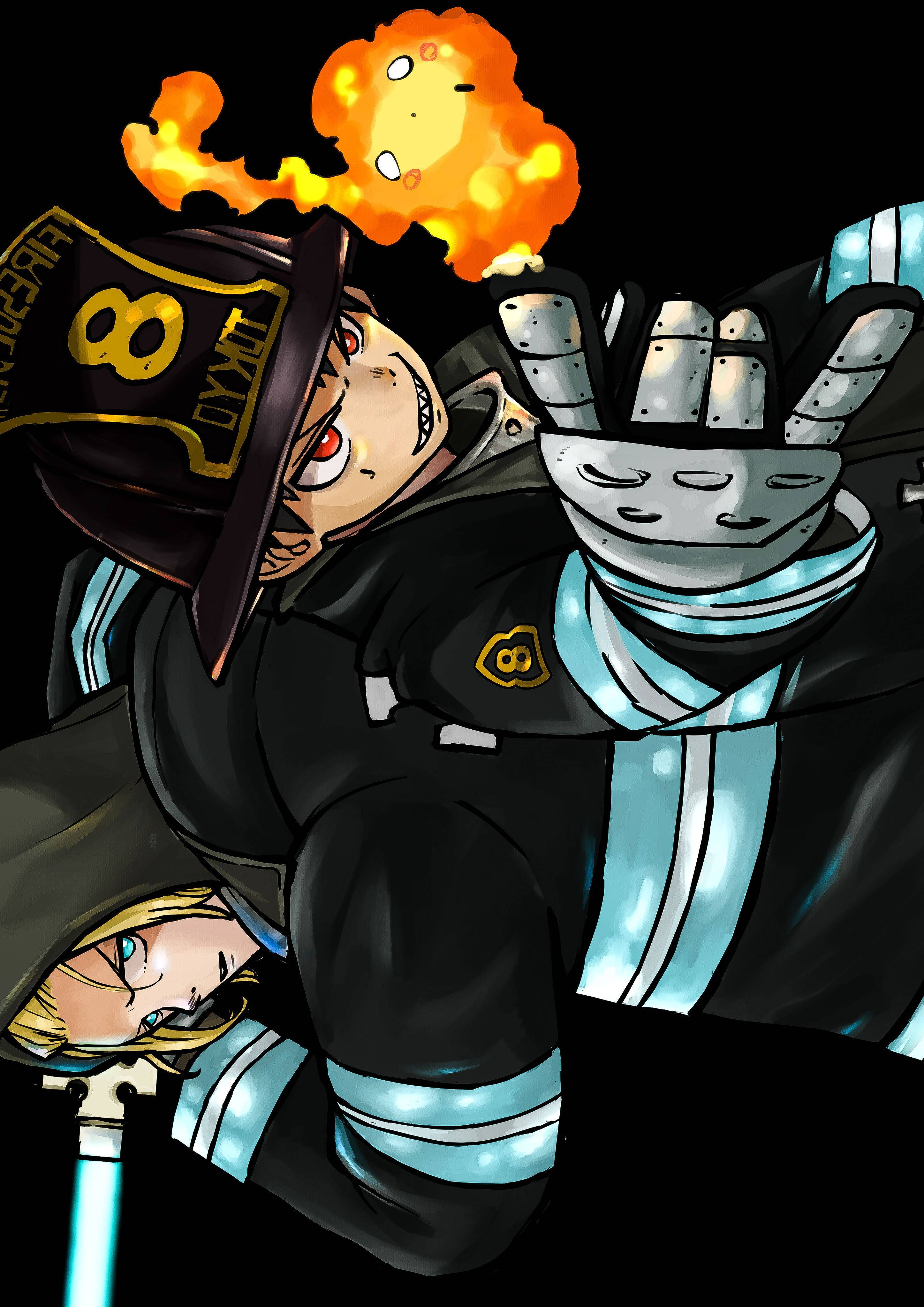 Shinra ja Arthur kohtaavat Infernaalin Taustakuvat