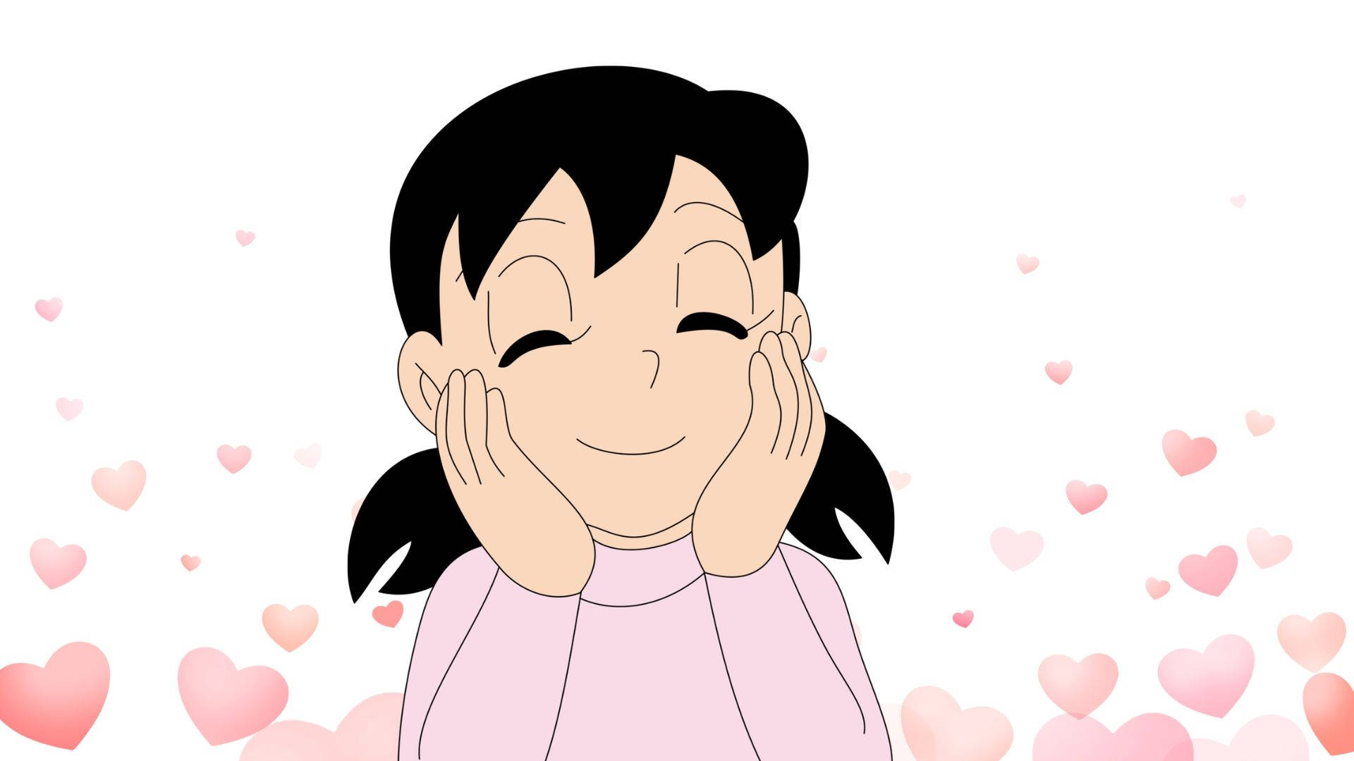 Shizuka Doraemon posket punaisina Taustakuvat