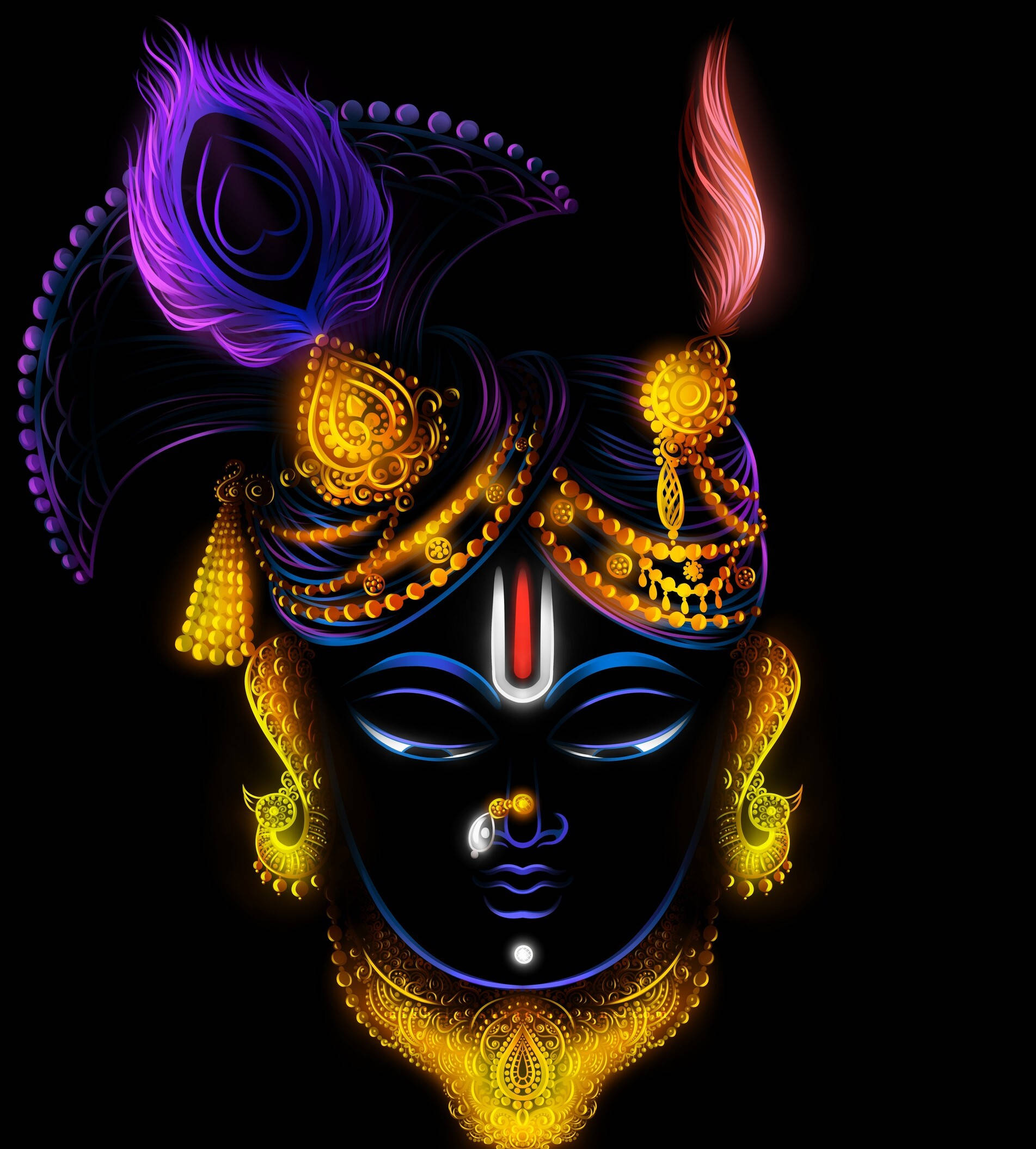 Shrinathji Neon-taideteoksessa Taustakuvat