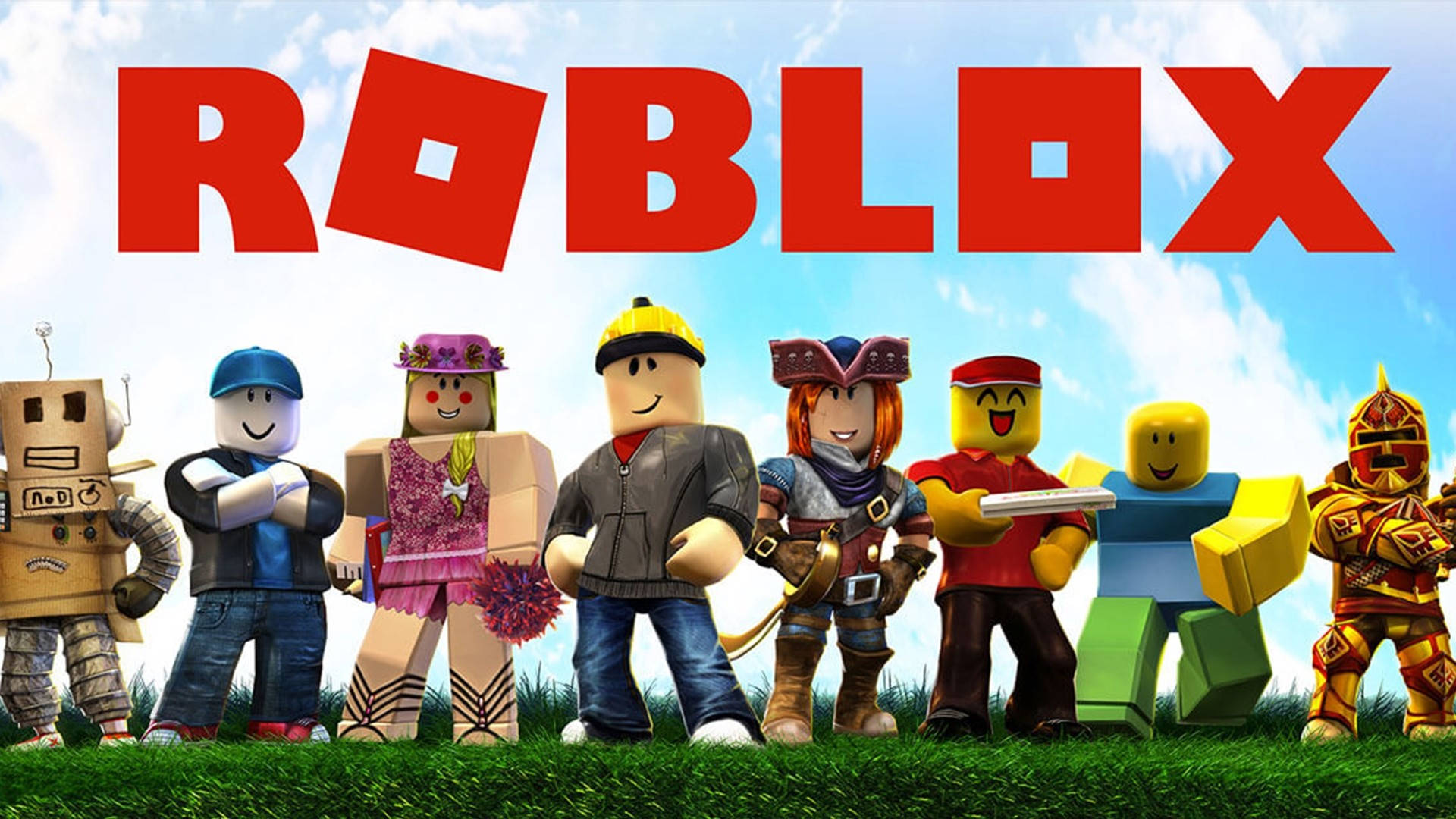Siistejä Roblox-hahmoja ulkona Taustakuvat