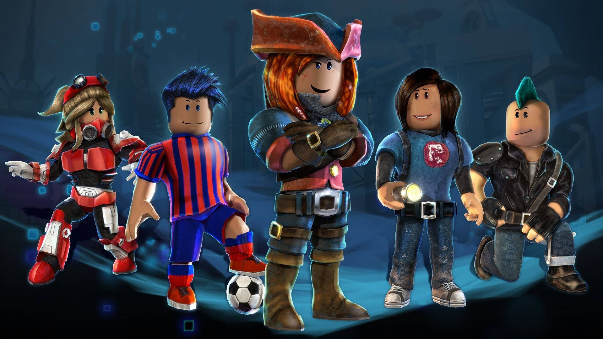 Upea ja ainutlaatuinen 3D-taustakuva hahmosuunnitelmista Robloxissa.