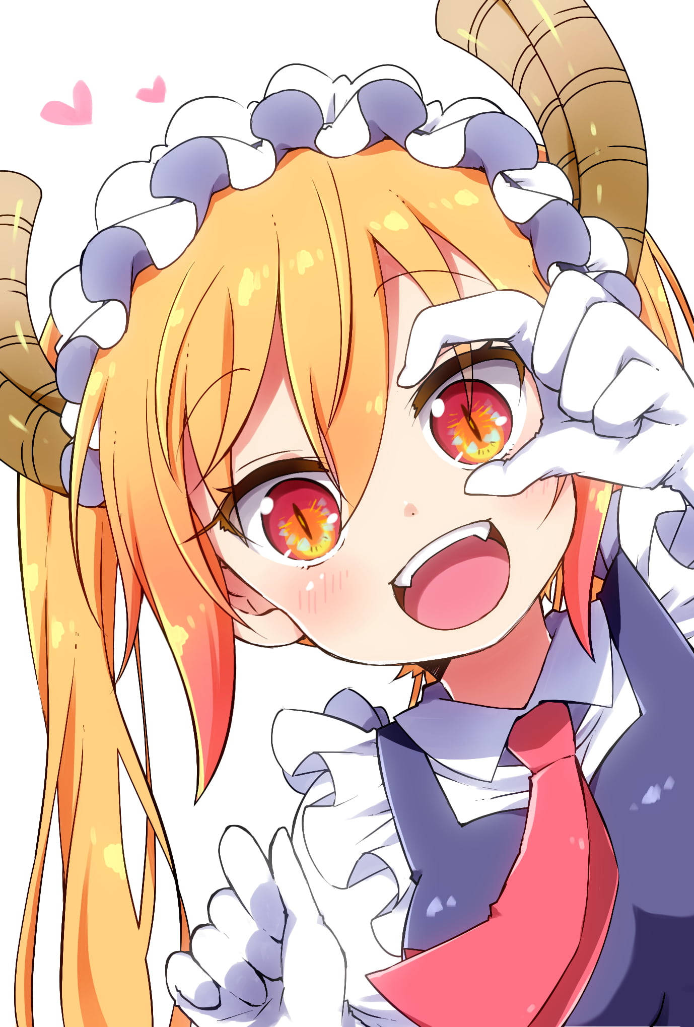 Siisti Anime-tyttö PFP Lohikäärme Tohru Taustakuvat