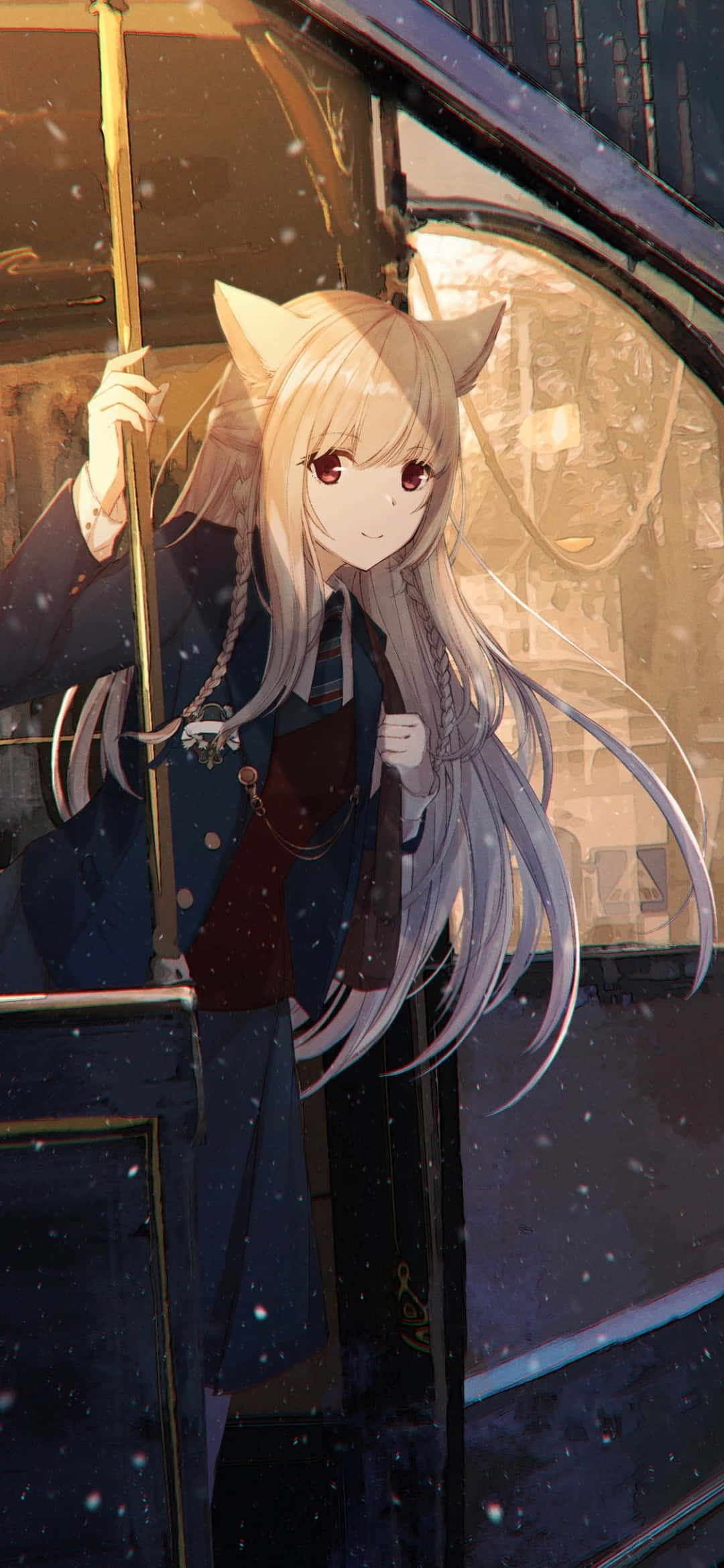 Siisti animekettu bussissa Taustakuvat