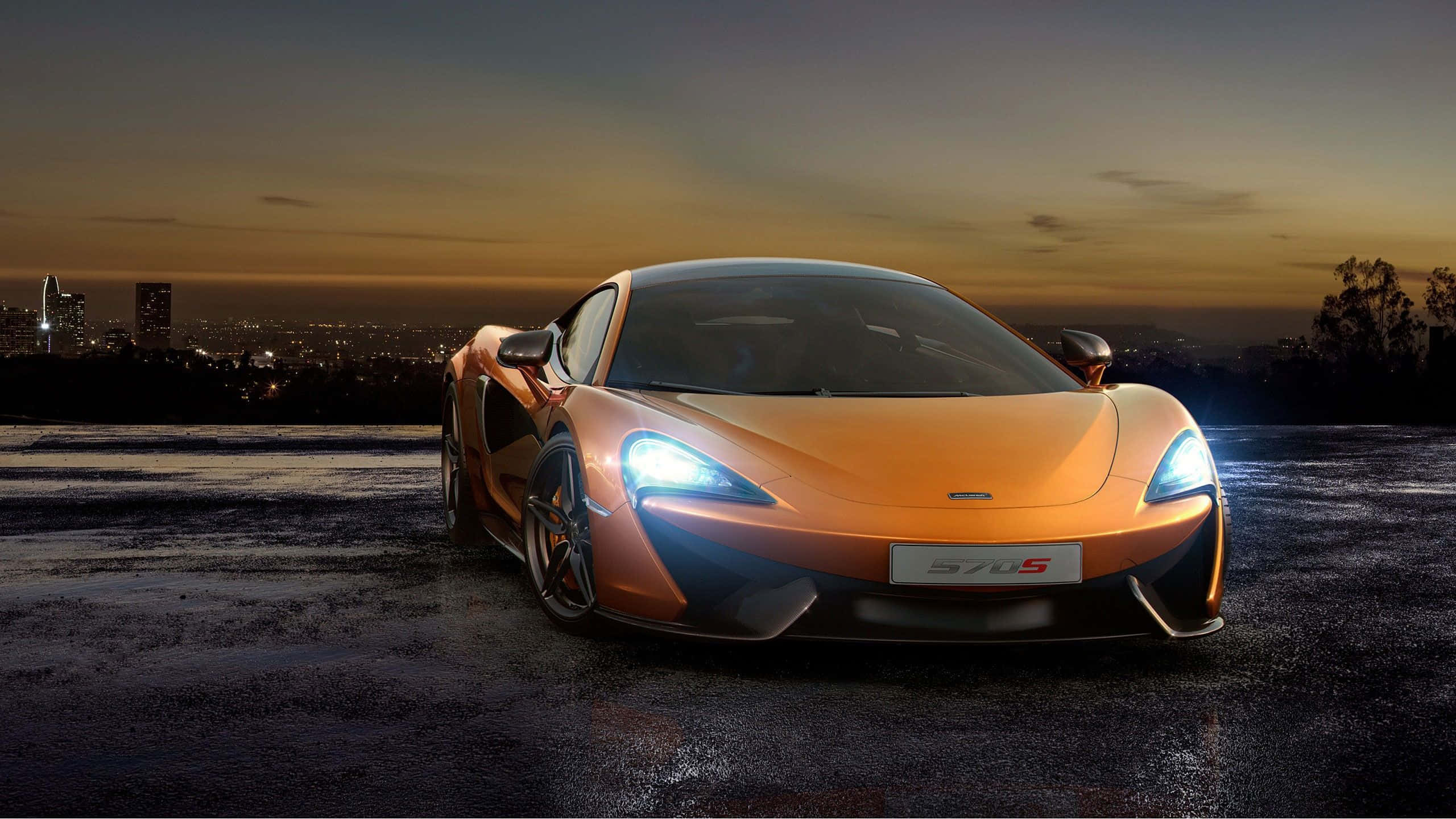 Siisti keltainen McLaren-autokuva Taustakuvat