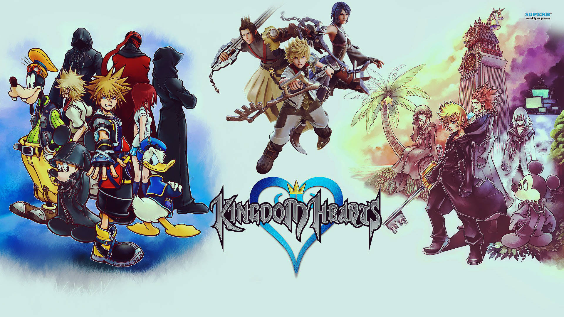 Siisti Kingdom Hearts -logonäyttö Taustakuvat