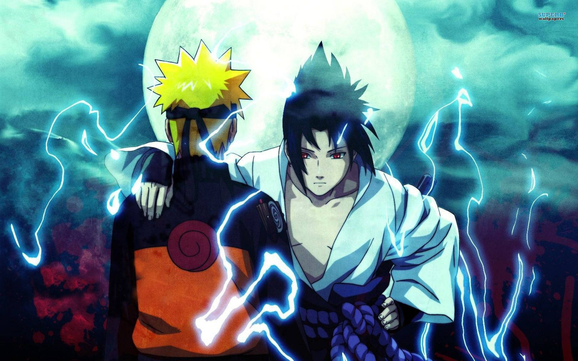 Siisti Naruto ja Sasuke salama taideteos Taustakuvat