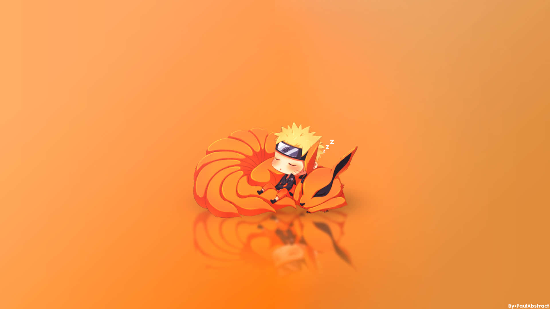 Siisti Naruto-työpöytä Chibi Kuraman kanssa Taustakuvat