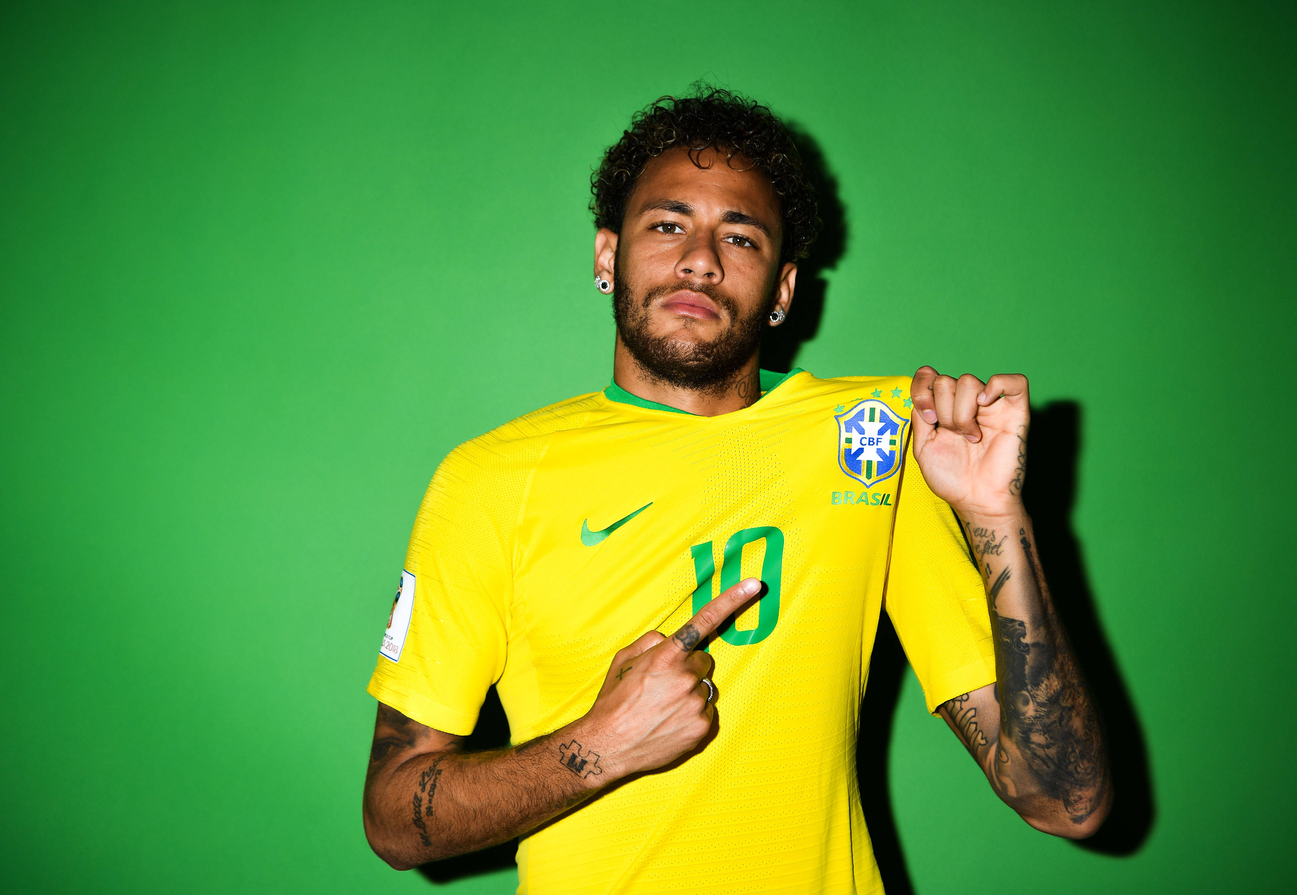 Siisti Neymar Jr Pelipaita Numero 10 Taustakuvat