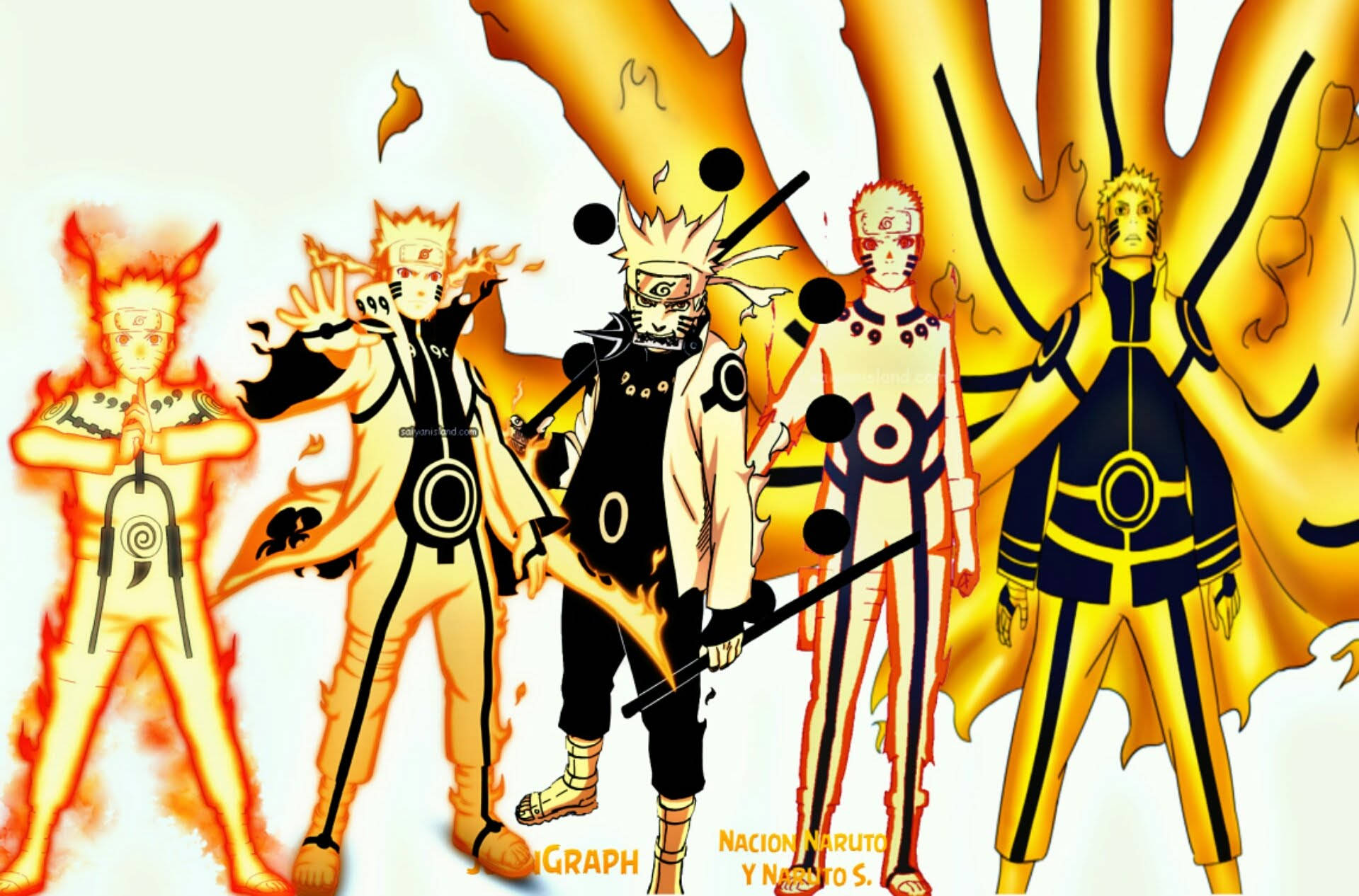 Siistit Naruto Kurama Chakra-muodot Taustakuvat