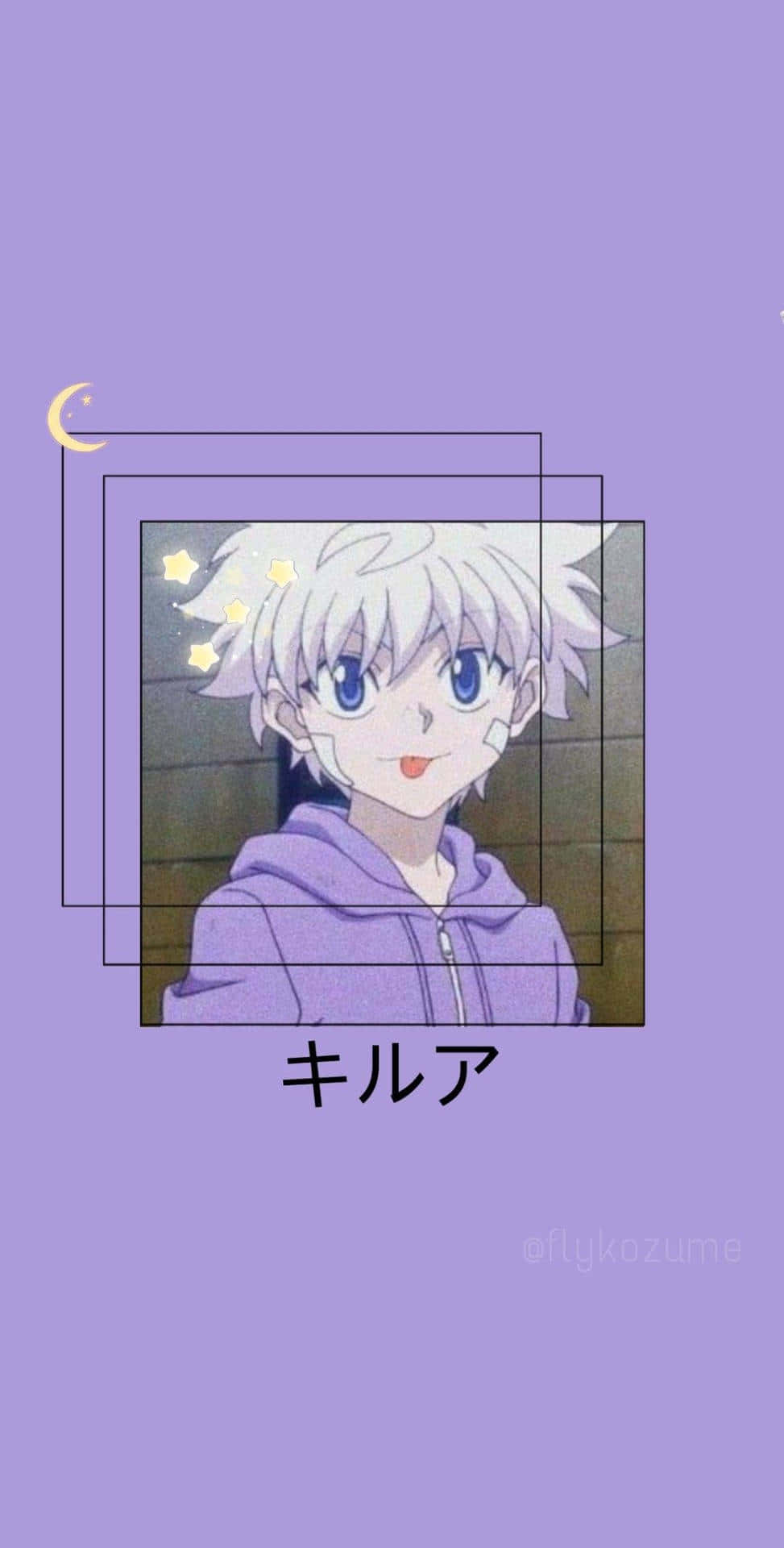 Silmiinpistävä violetti anime-taustakuva Taustakuvat