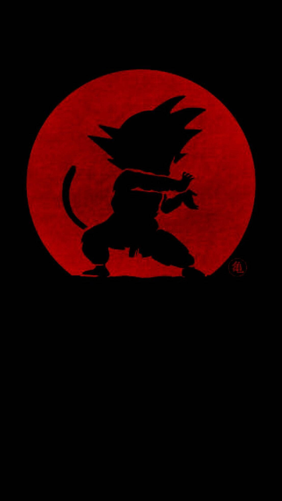 Siluetti Vauva Son Goku iPhone Taustakuvat