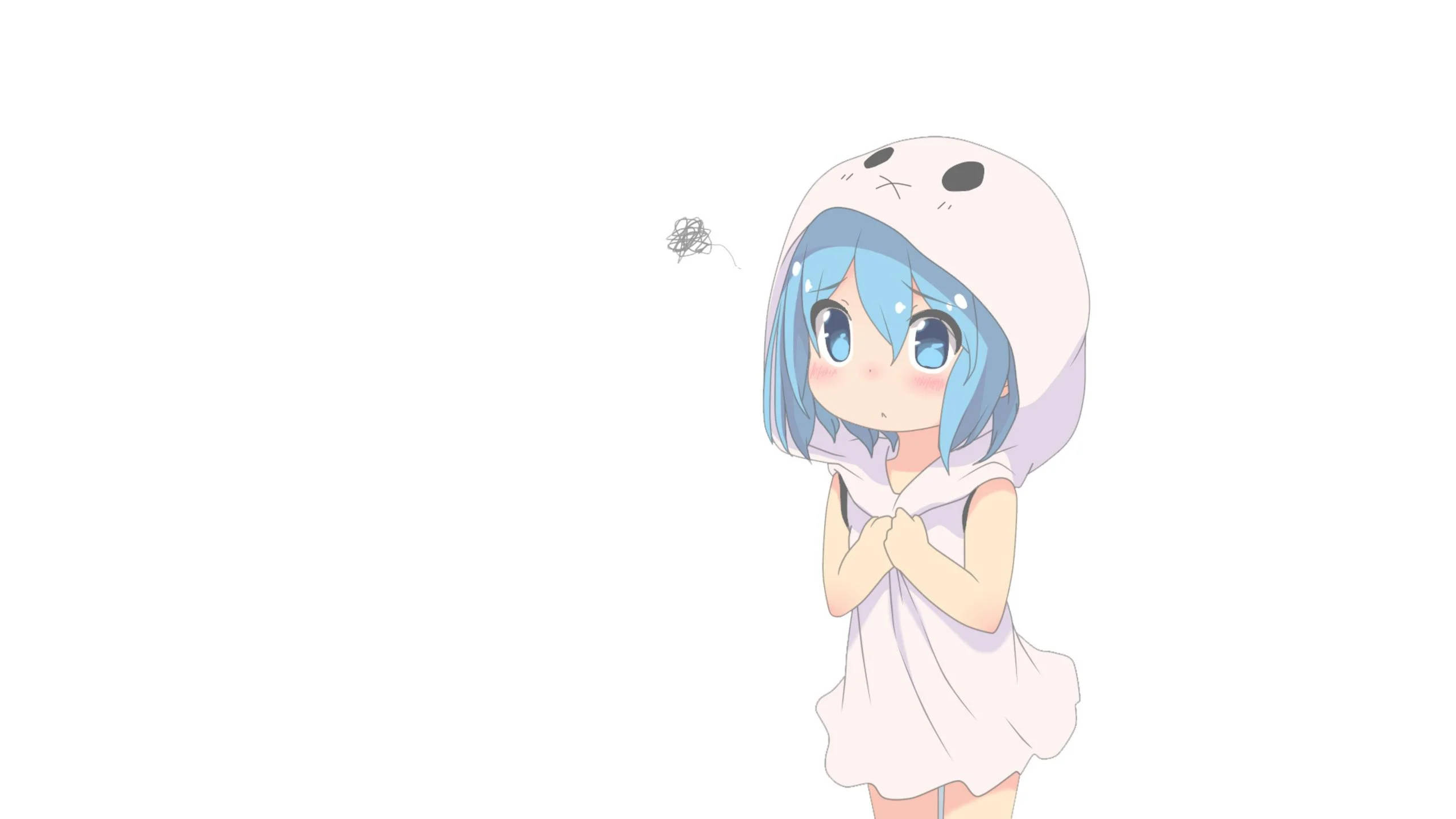 Sinihiuksinen animehahmo Taustakuvat