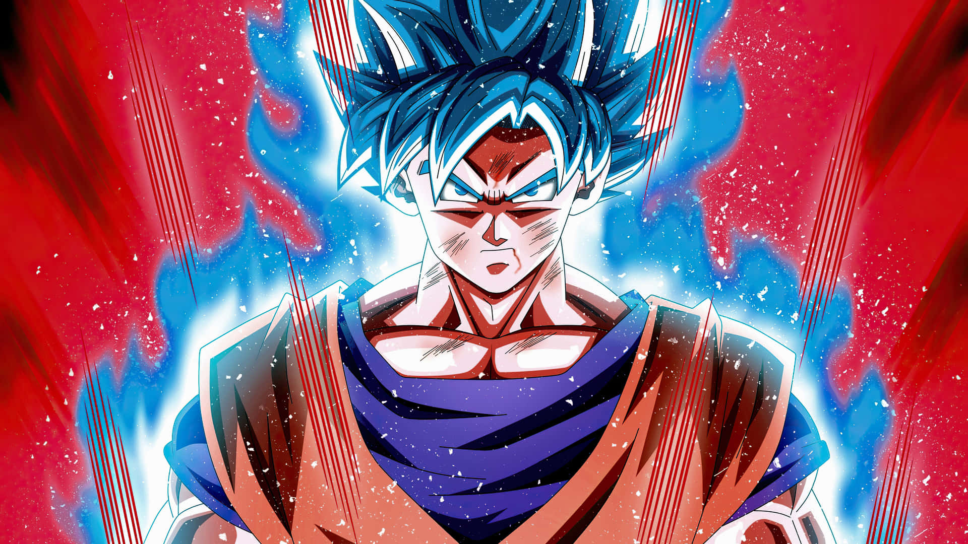 Sininen anime Goku Ultra Instinct Taustakuvat