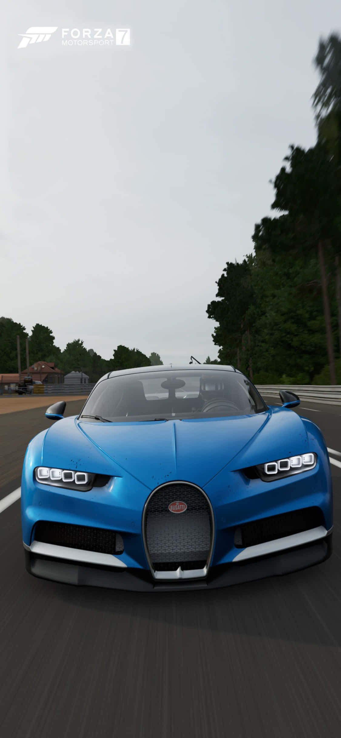 Sininen Bugatti Chiron iPhone X Forza Motorsport 7 -tausta Taustakuvat