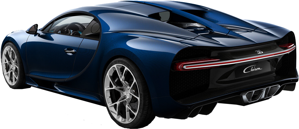 Sininen Bugatti Chiron takaapäin Taustakuvat