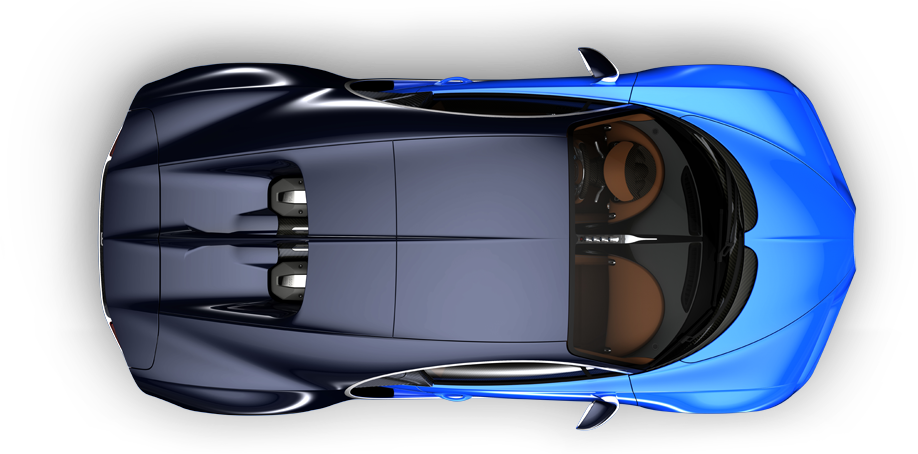Sininen Bugatti ylhäältä Taustakuvat