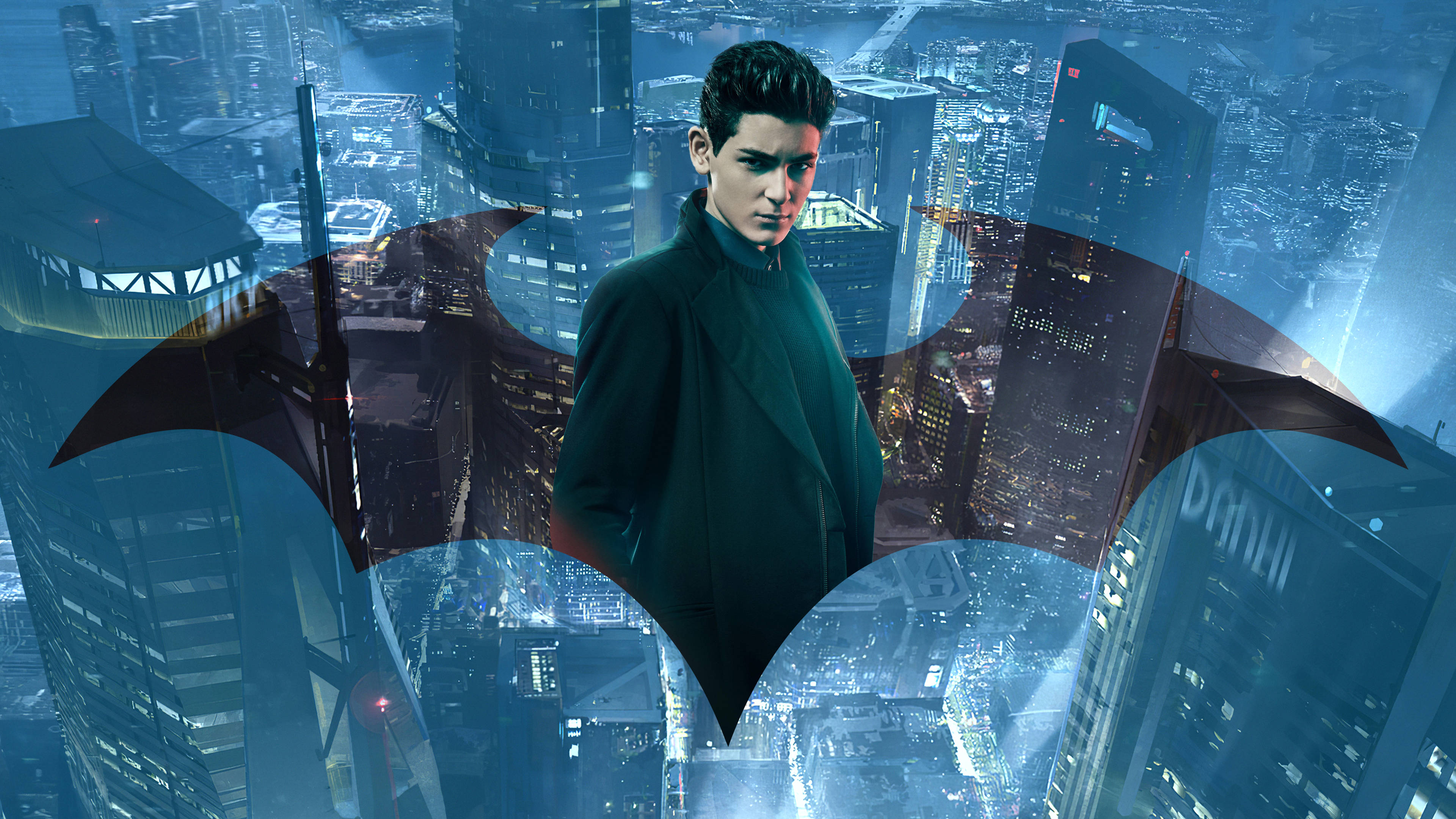 Sininen esteettinen 4K Gotham Batman Taustakuvat
