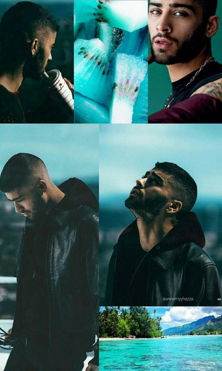 Sininen esteettinen Zayn iPhone Taustakuvat