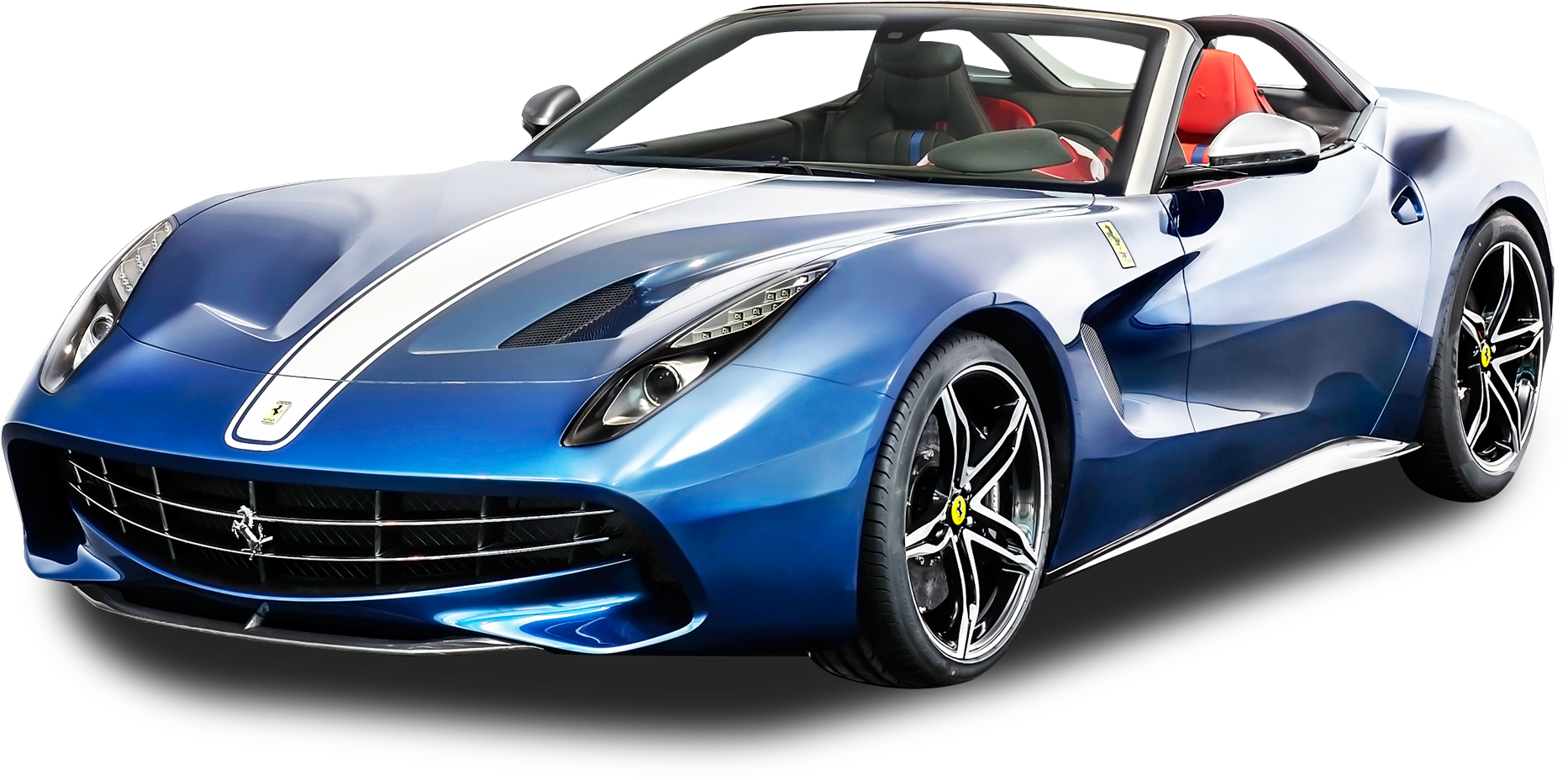 Sininen Ferrari-avomallinen urheiluauto Taustakuvat