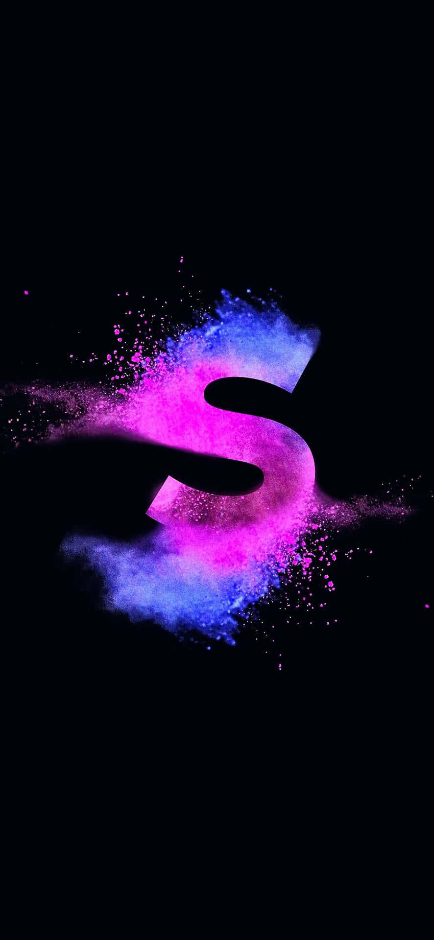 sininen ja vaaleanpunainen s-kirjain mustalla taustalla Taustakuvat