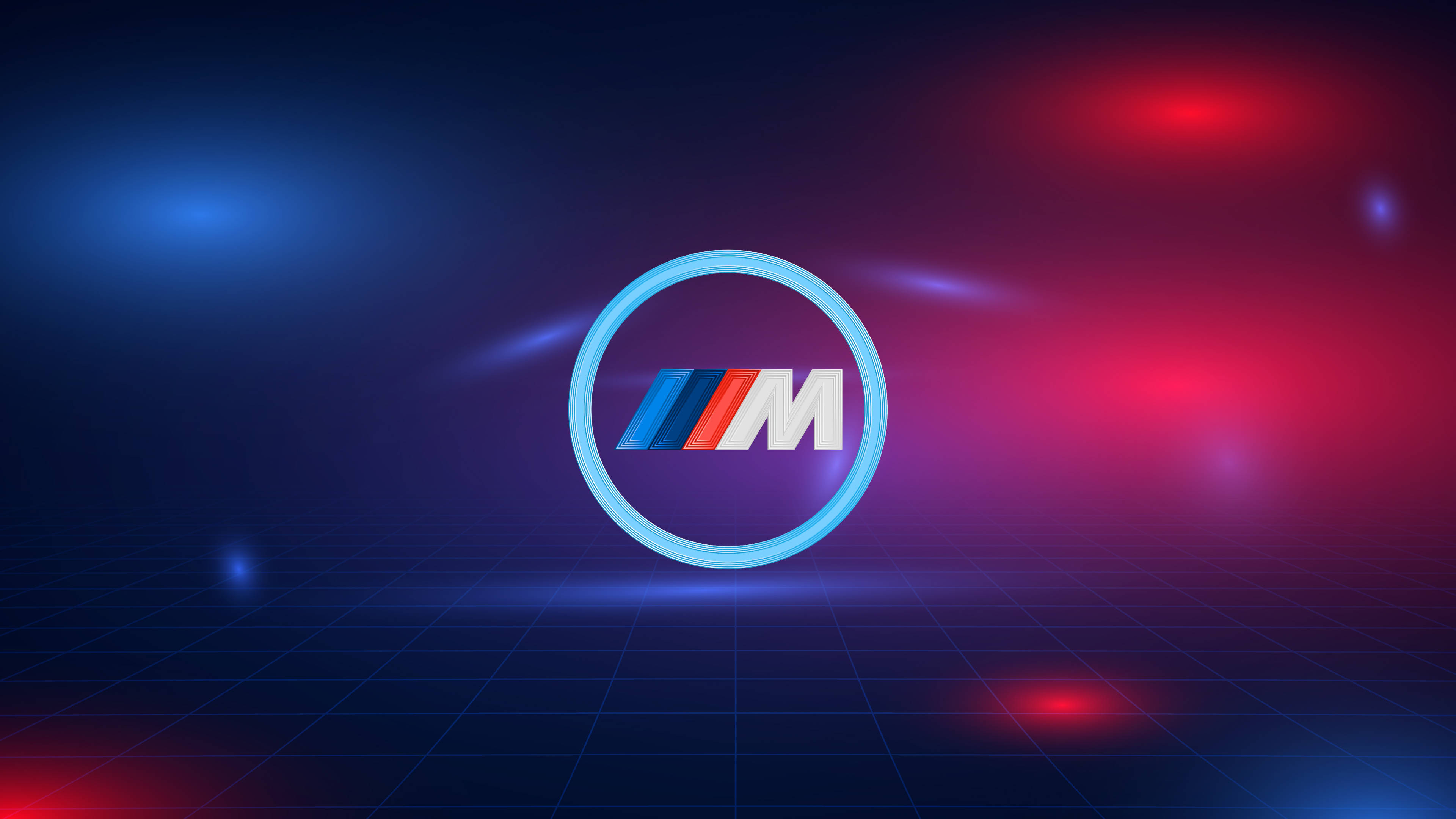 Sininen punainen valo BMW M -logo Taustakuvat
