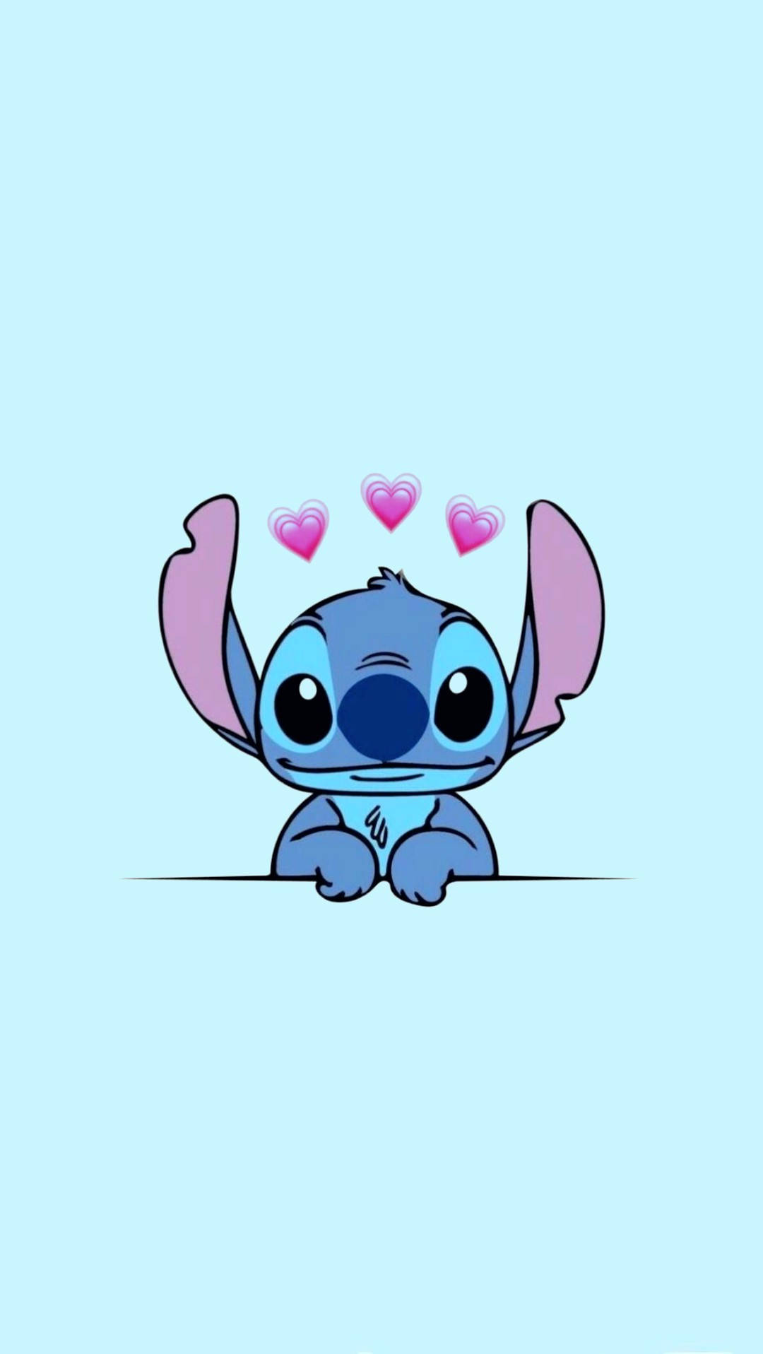 Sininen Stitch söpö iPhone Taustakuvat