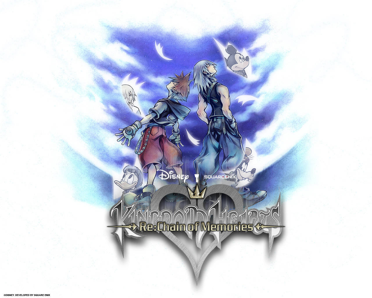 Sininen taivaanranta Kingdom Hearts -logolla Taustakuvat