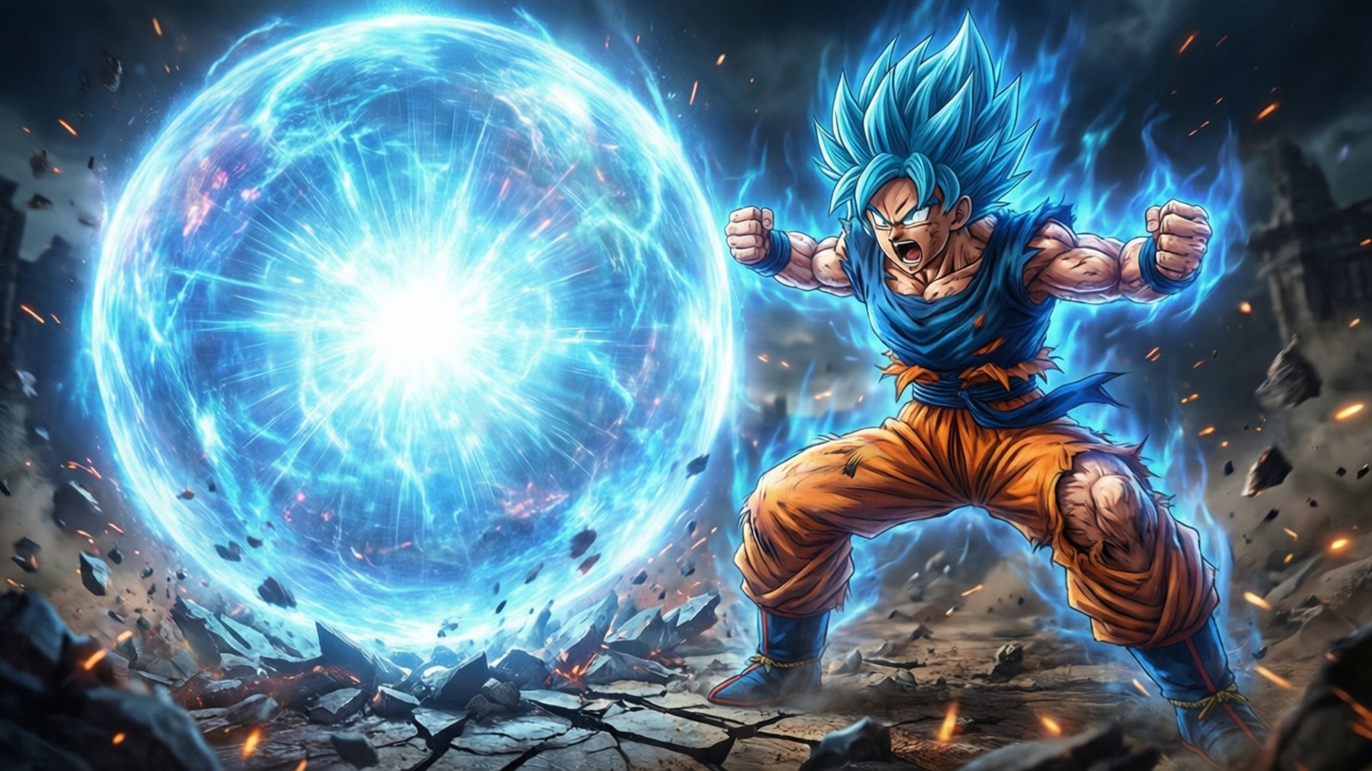 Sinisen Super Saiyanin Hyökkäys Taustakuvat