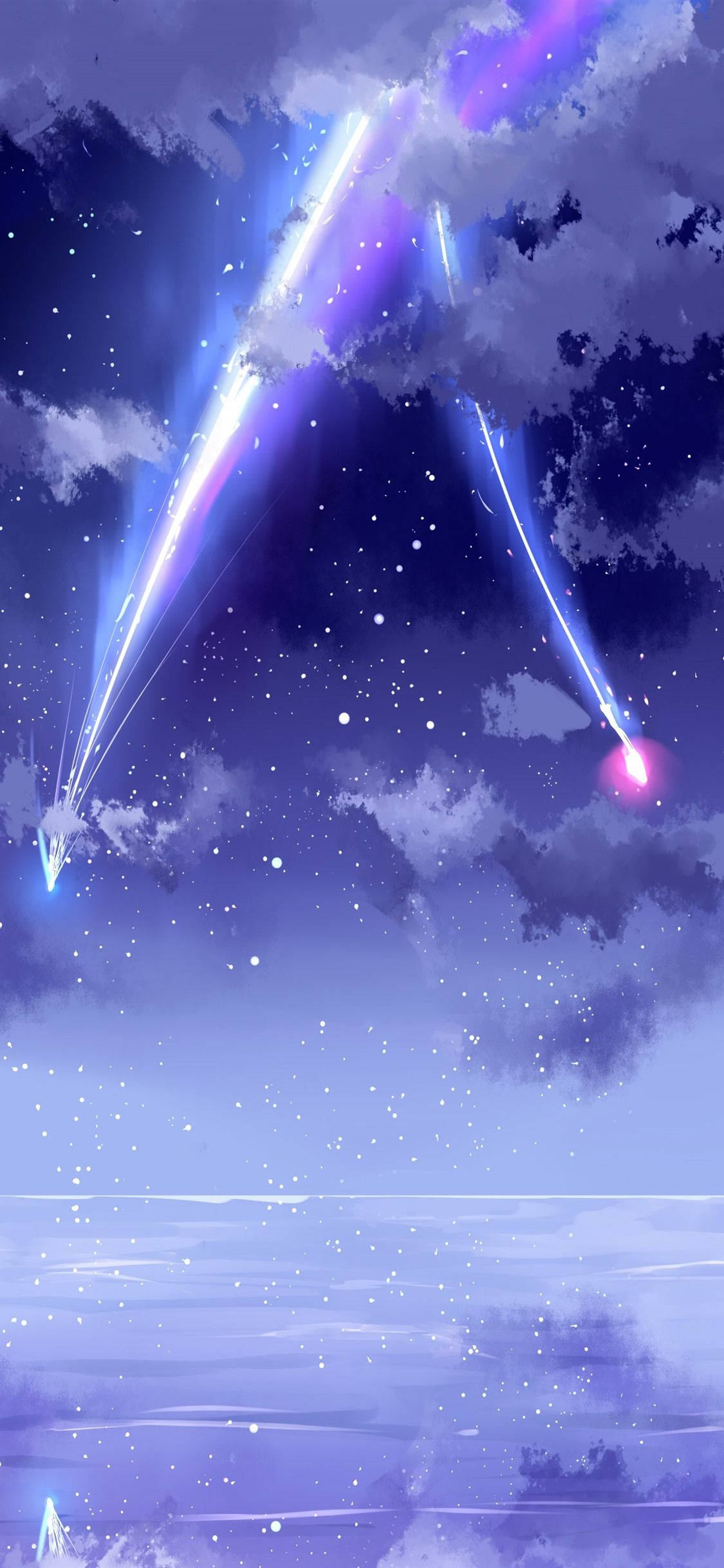 Sinisiä Pyrstöjä Your Name -Anime Taustakuvat