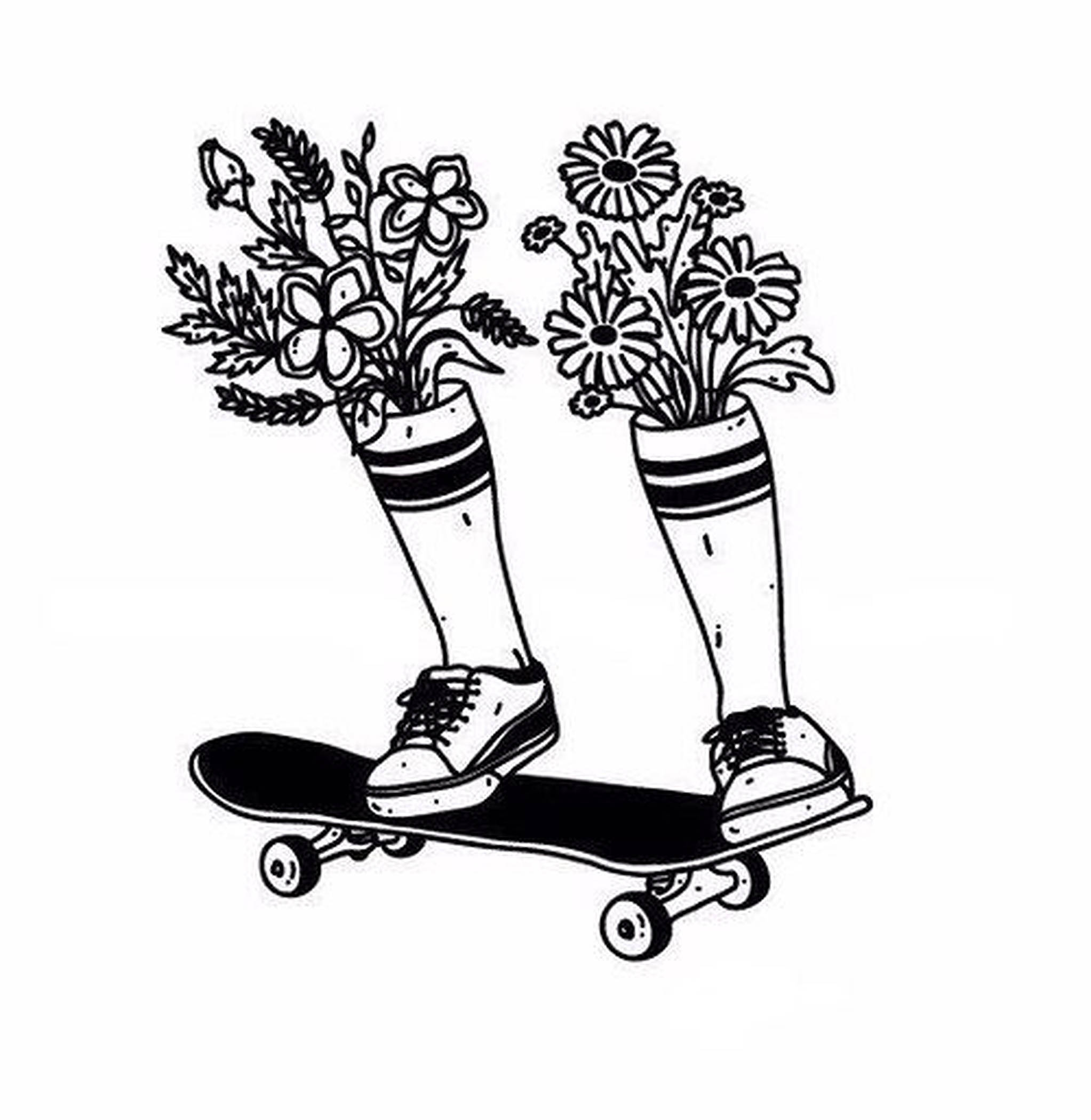 Skater Boy esteettinen piirros Taustakuvat