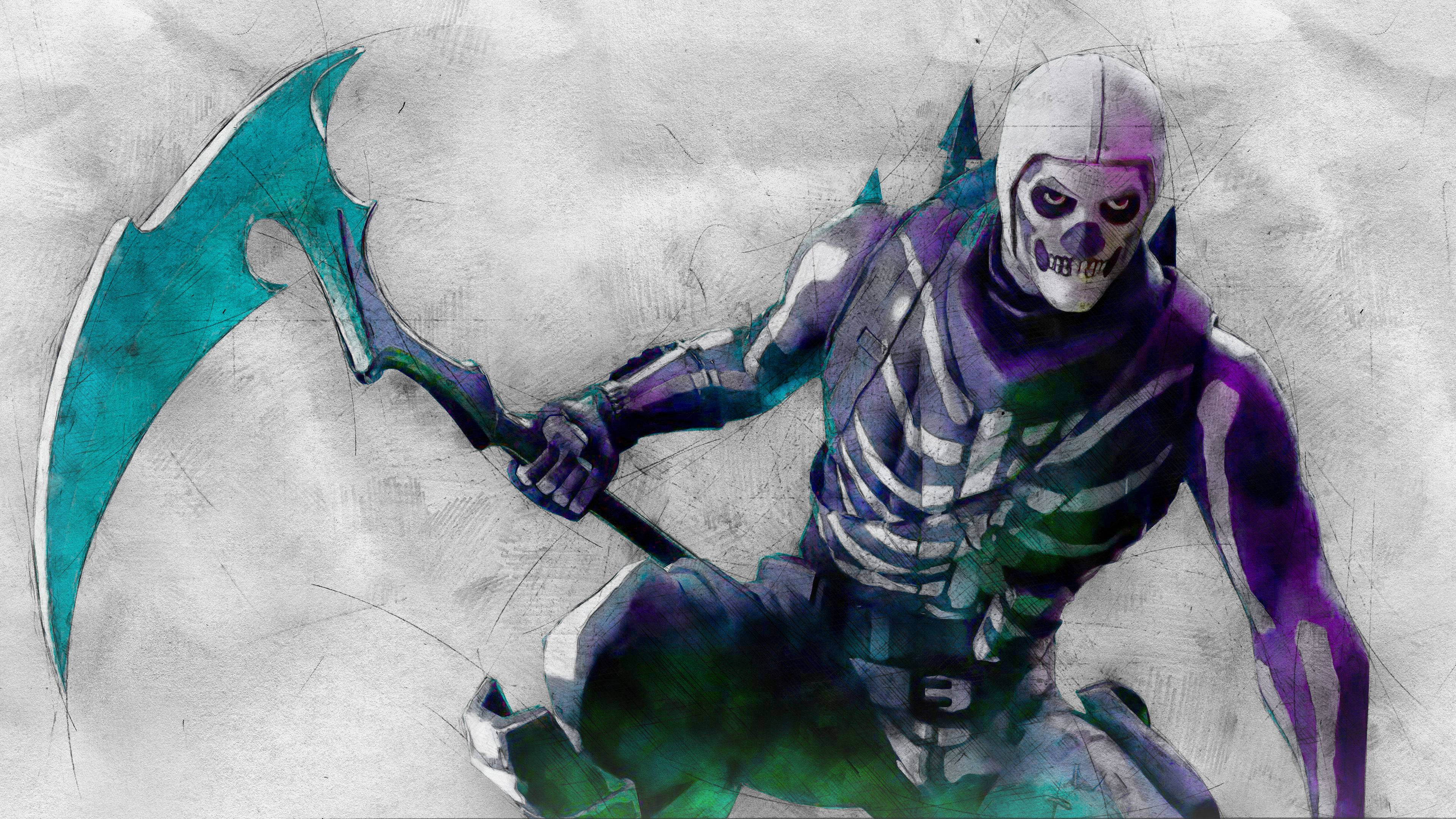 Skull Trooper - Siisti Fortnite-tausta Taustakuvat
