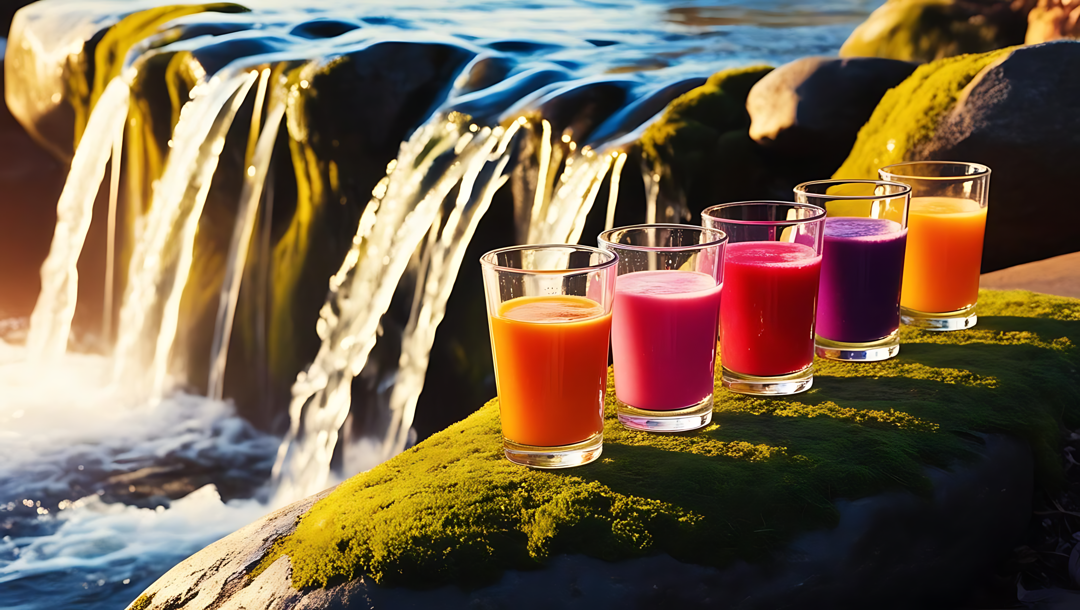Smoothiet vesiputouksen äärellä Taustakuvat