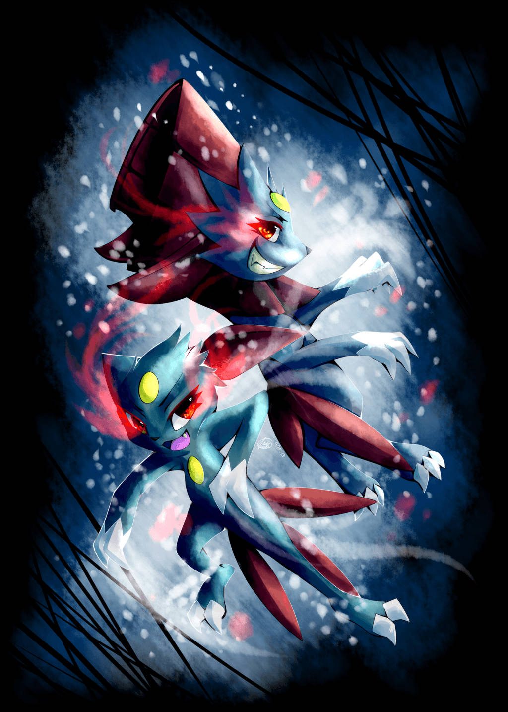 Sneasel ja Weavile Taustakuvat