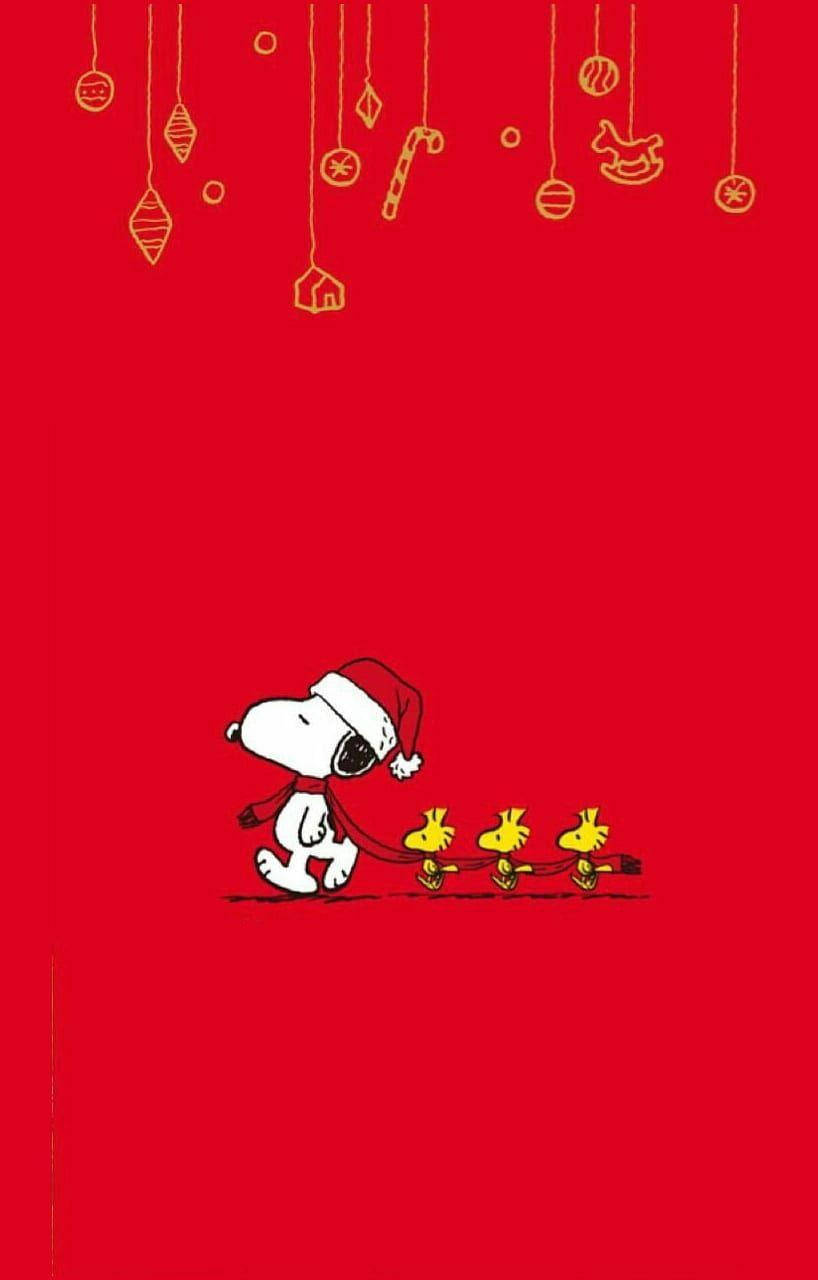 Snoopy Joulu Punainen Huivi Taustakuvat
