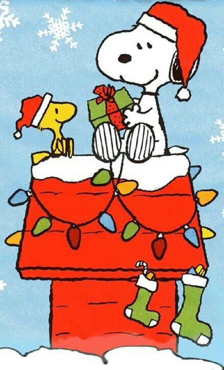 Snoopy joululahjojen jakaminen Taustakuvat