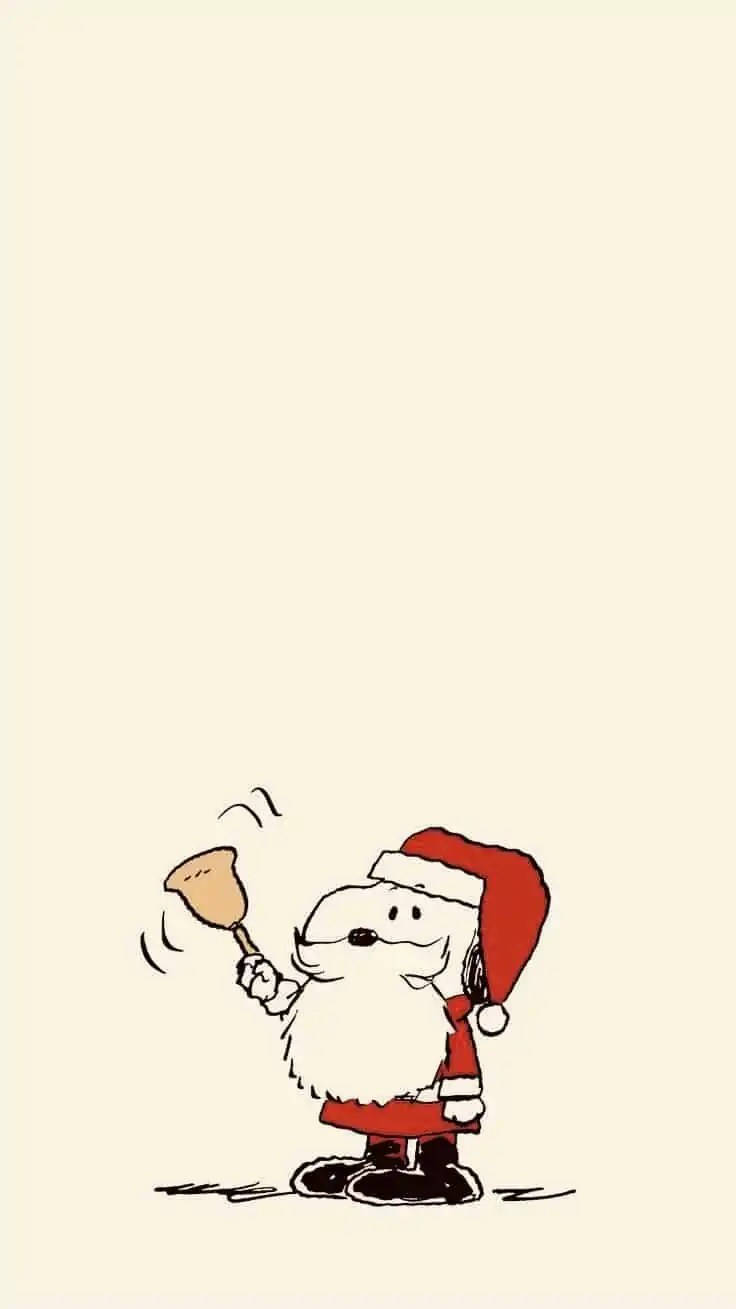 Snoopy joulupukkina iPhone-kuva Taustakuvat