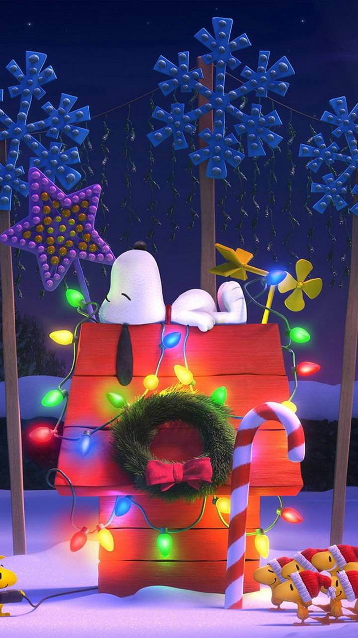 Snoopyn Joulukoristeet 3D Taustakuvat