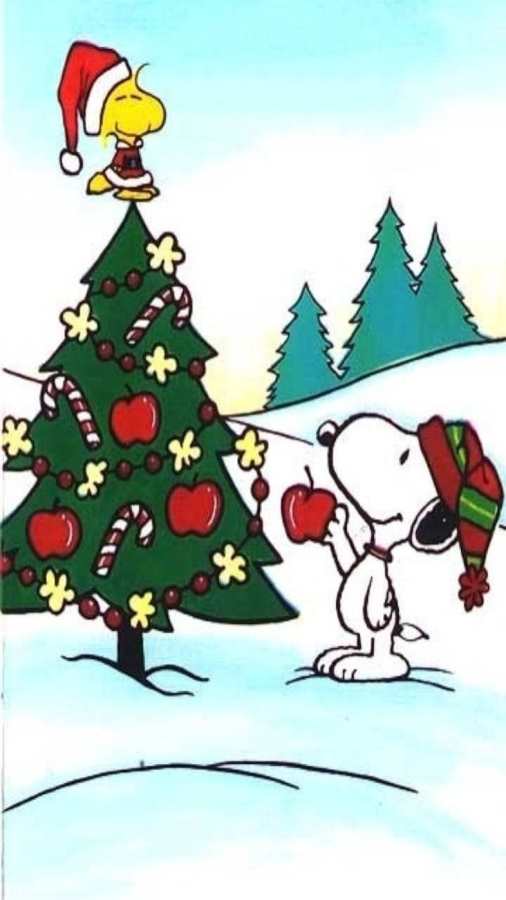 Snoopyn jouluomenapuu Taustakuvat