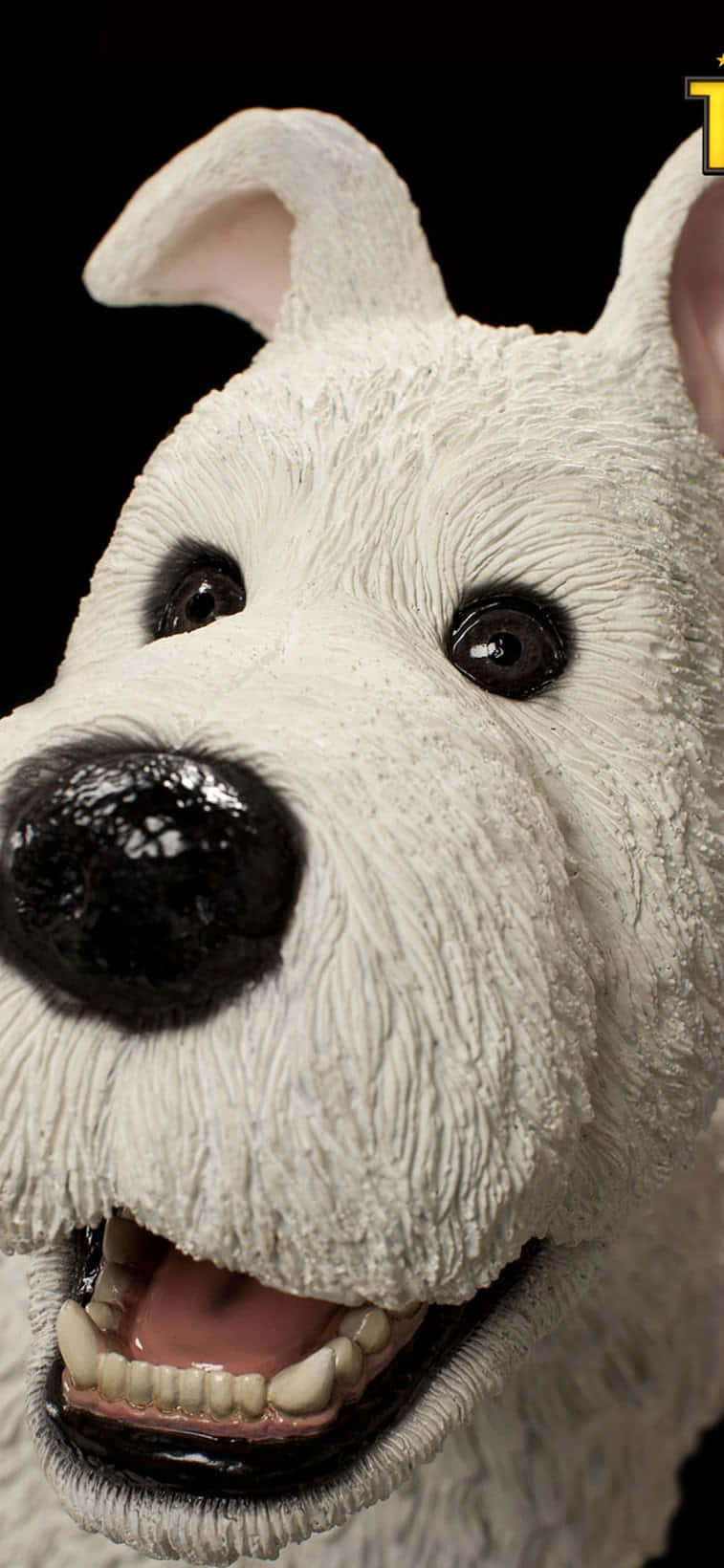 Snowy, uskollinen terrieri Tintin seikkailut -elokuvaversiosta Taustakuvat