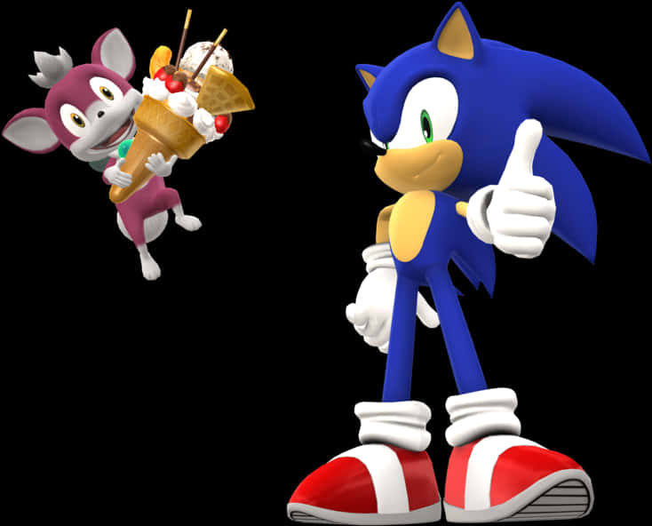 Sonic ja ystävä jäätelön kanssa Taustakuvat