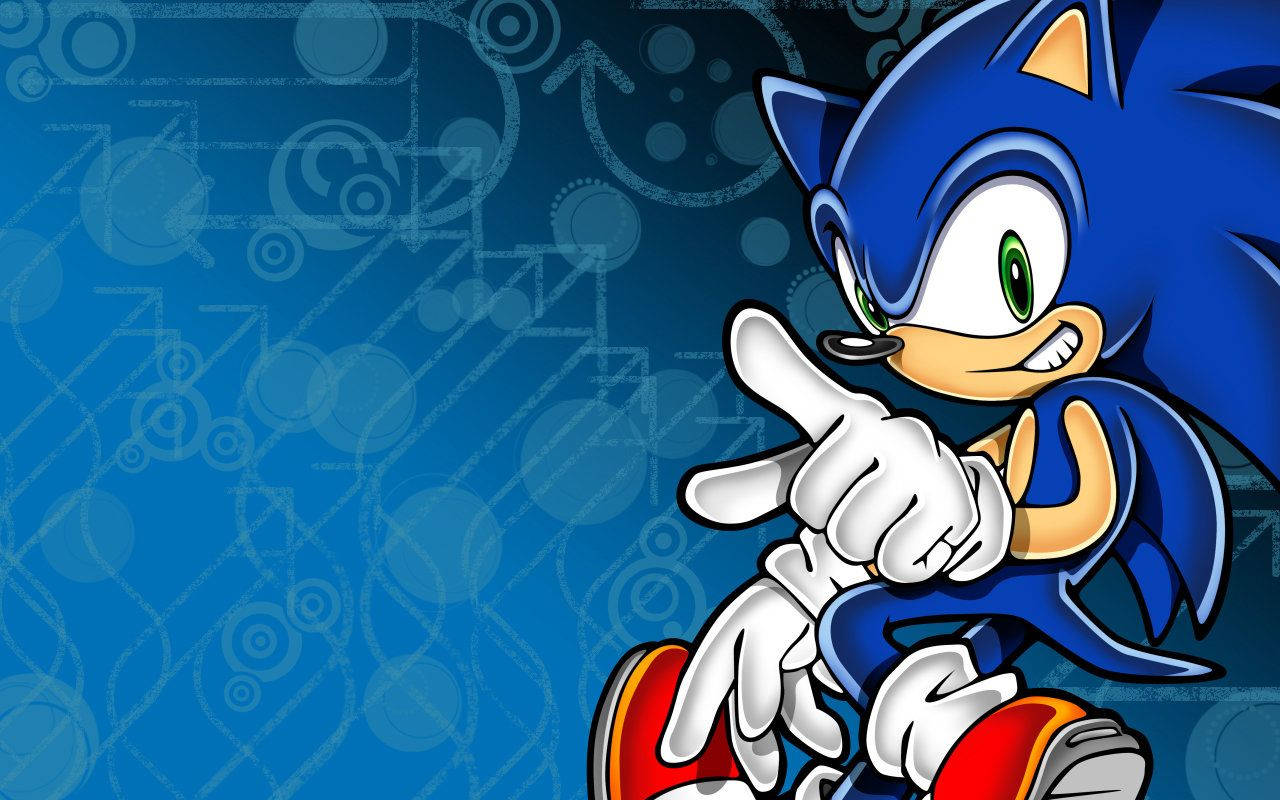 Sonic the Hedgehog abstraktilla taustalla -taustakuva. — Sininen esteettinen GIF Taustakuvat