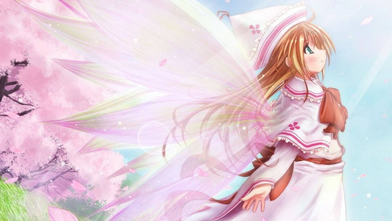 Söpö anime pinkki keiju Taustakuvat