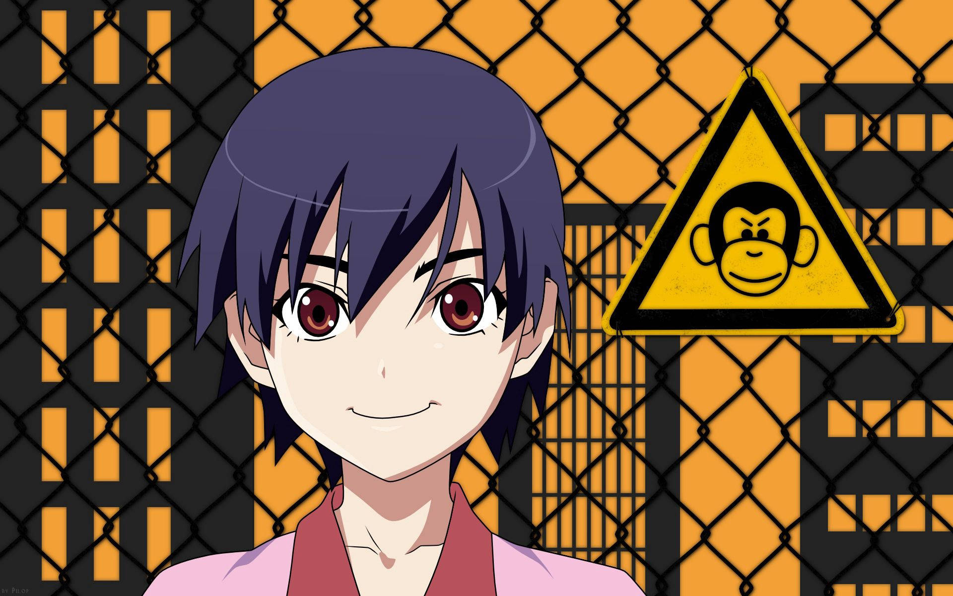 Söpö anime-poika hymyilee Taustakuvat