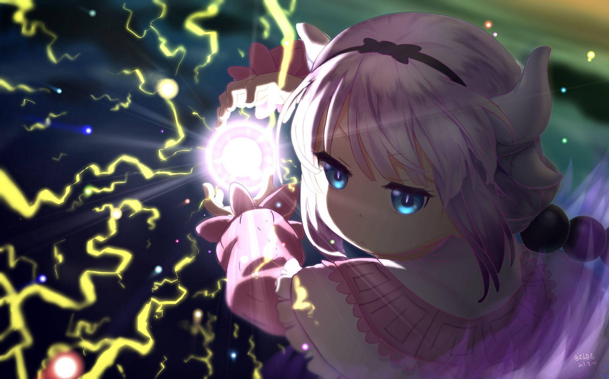 Söpö anime-profiilikuva Kanna-lohikäärme Taustakuvat