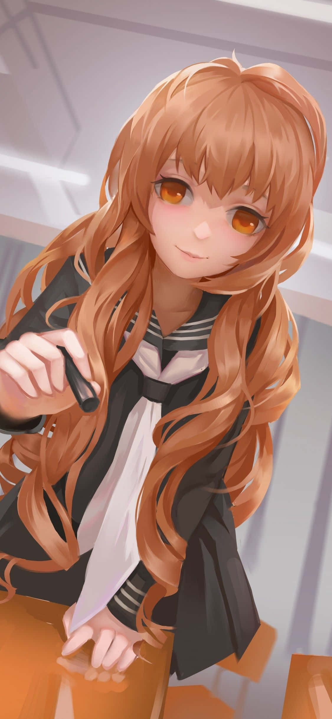 Söpö anime-tyttö Taiga Aisaka Taustakuvat