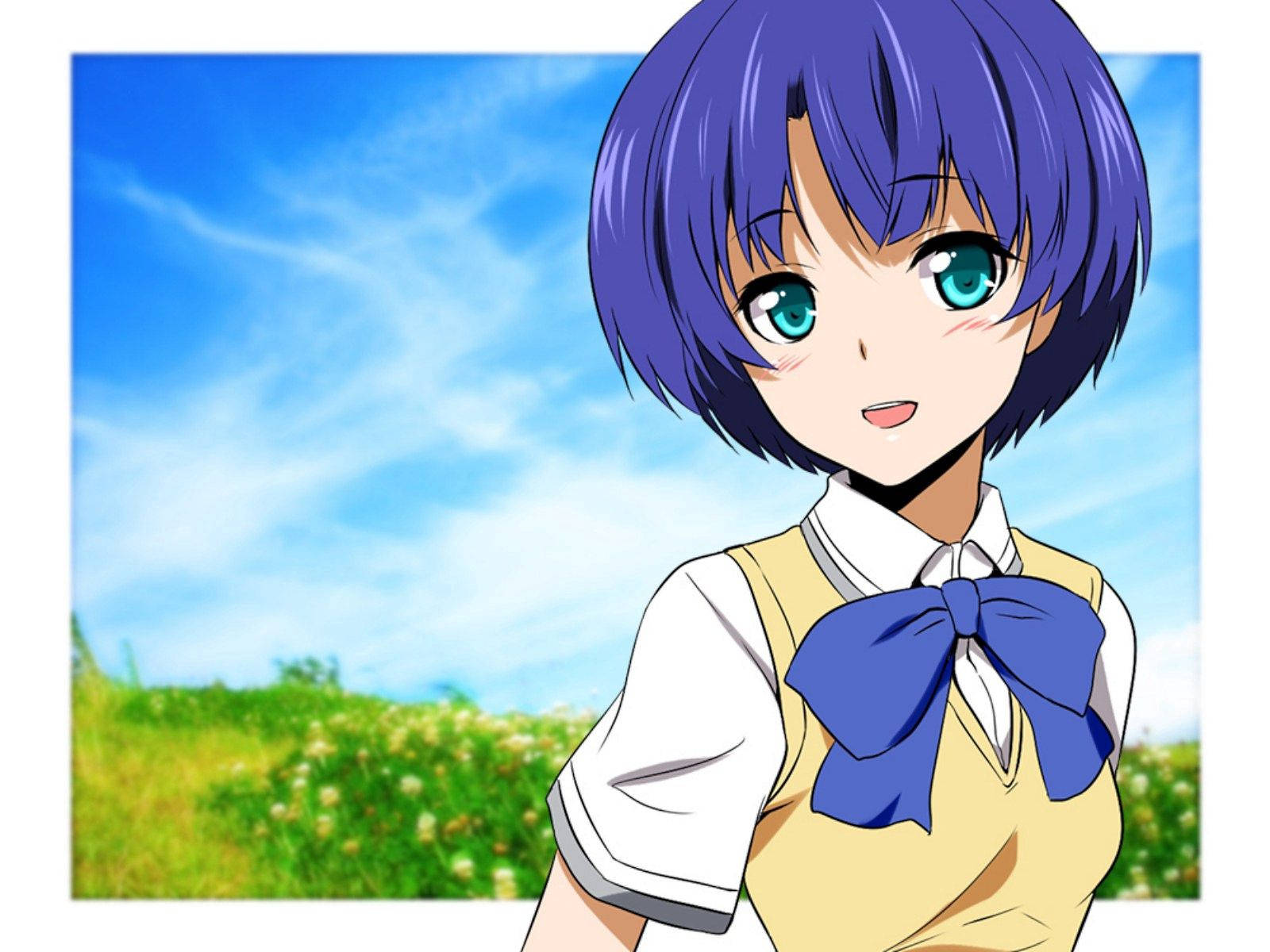 Söpö anime-tyttö pellolla Taustakuvat