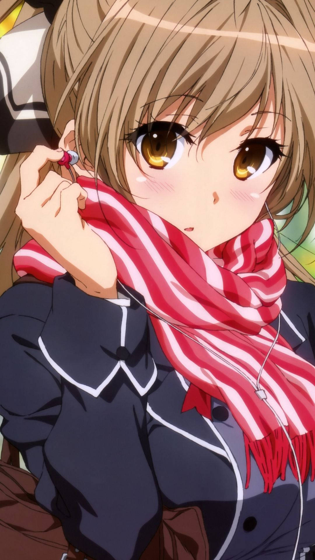 Söpö animehahmo punaisella huivilla Taustakuvat